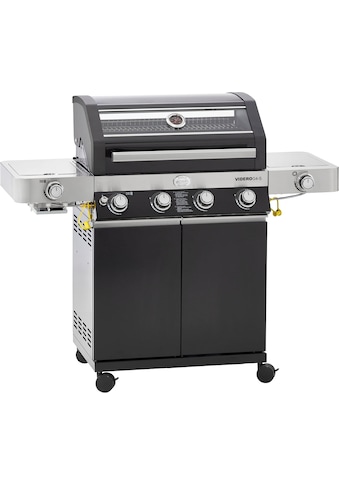 Gasgrill »BBQ-Station VIDERO, 25524«, G4-S Schwarz, 4 Brenner, extra Primezone und...