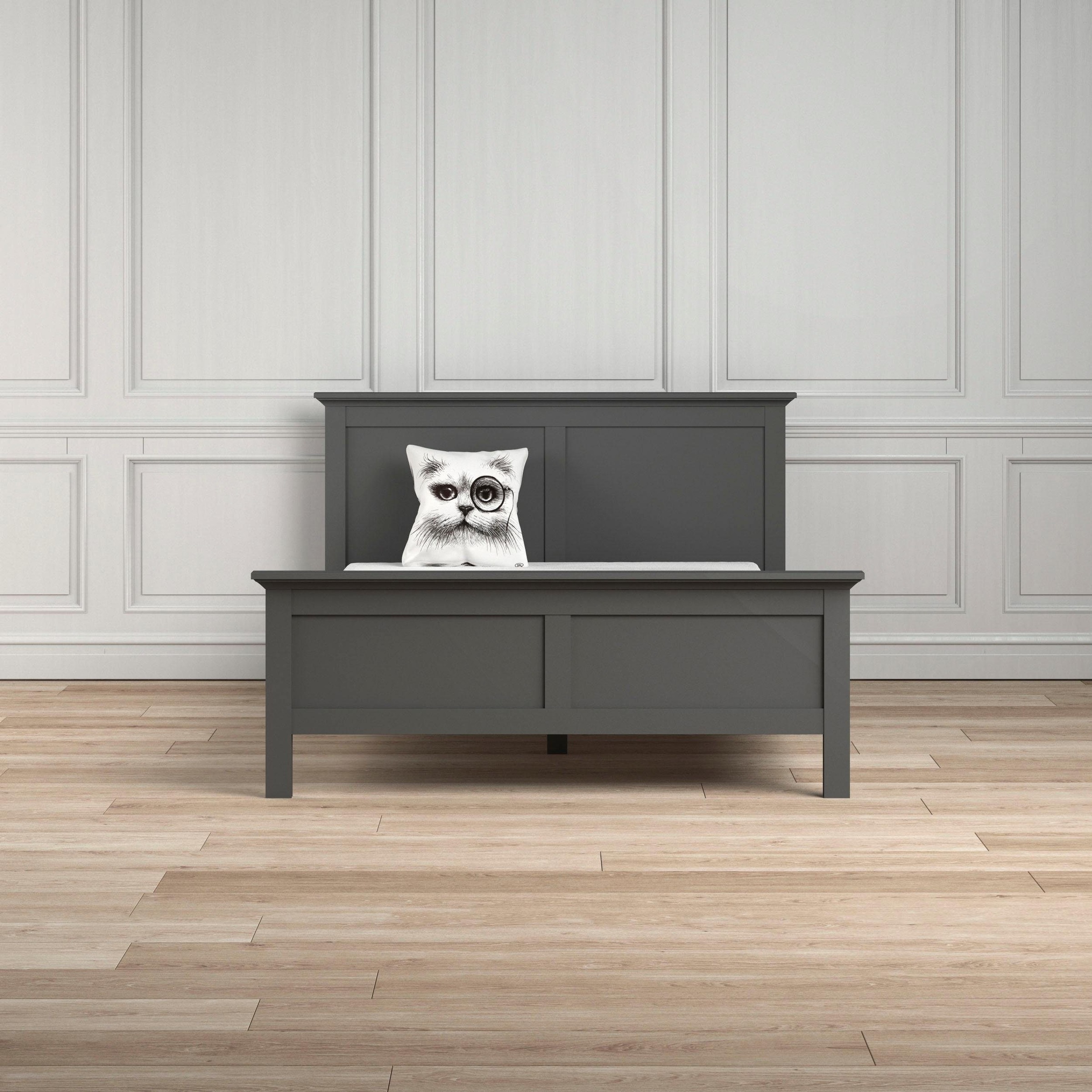 Home affaire "Paris Bettgestell, Doppelbett," mit Kassetten-Optik an Kopf- und Fußteil