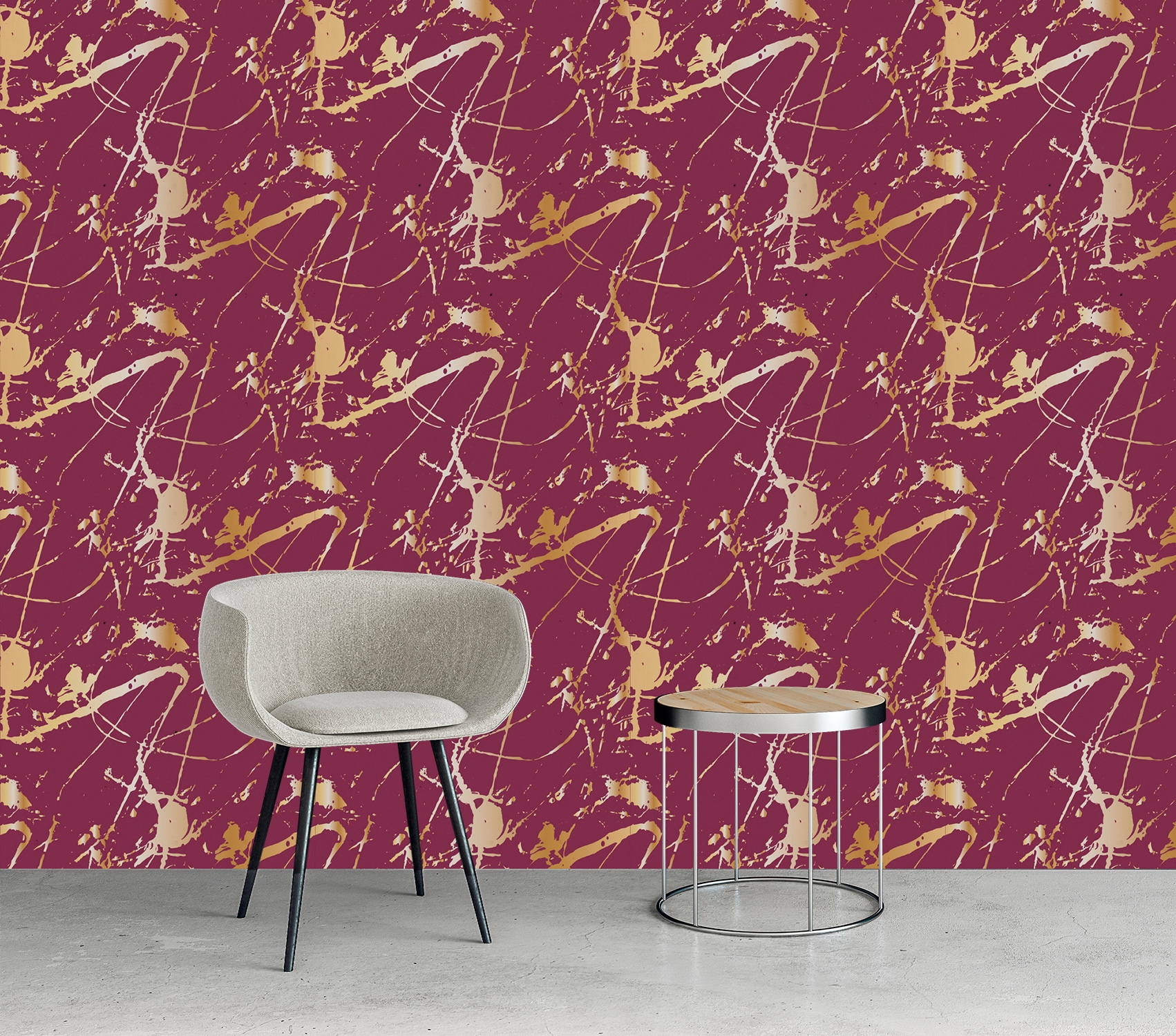 queence Vinyltapete »Kristan« Farbverlauf | abstrakt | bedruckt | gemustert glatt 90x250cm, selbstklebend, kinderleichte Anbringung, , Sticker