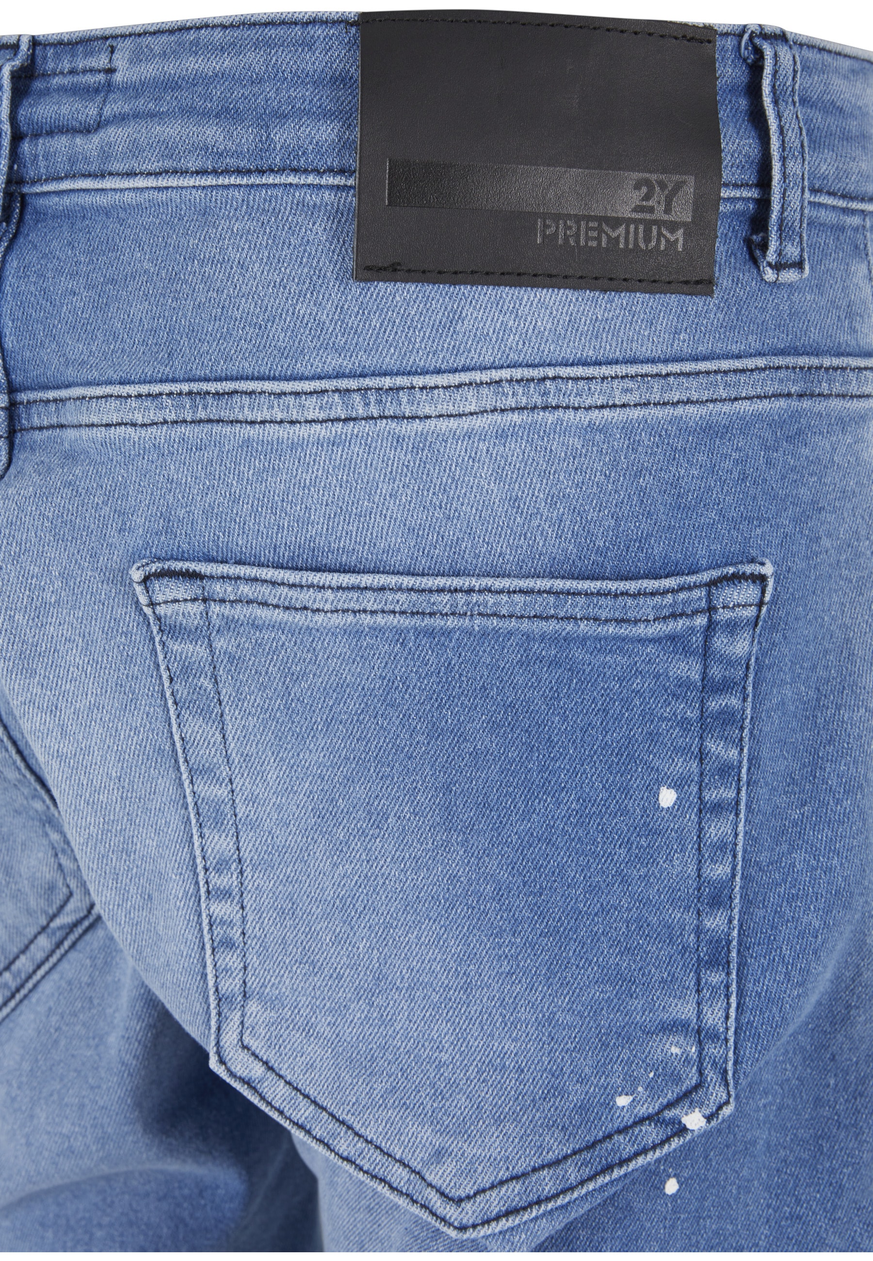 2Y Premium Stoffhose »2Y Premium Herren 2Y Skinny Fit Pocket Cargo Skull Jeans«