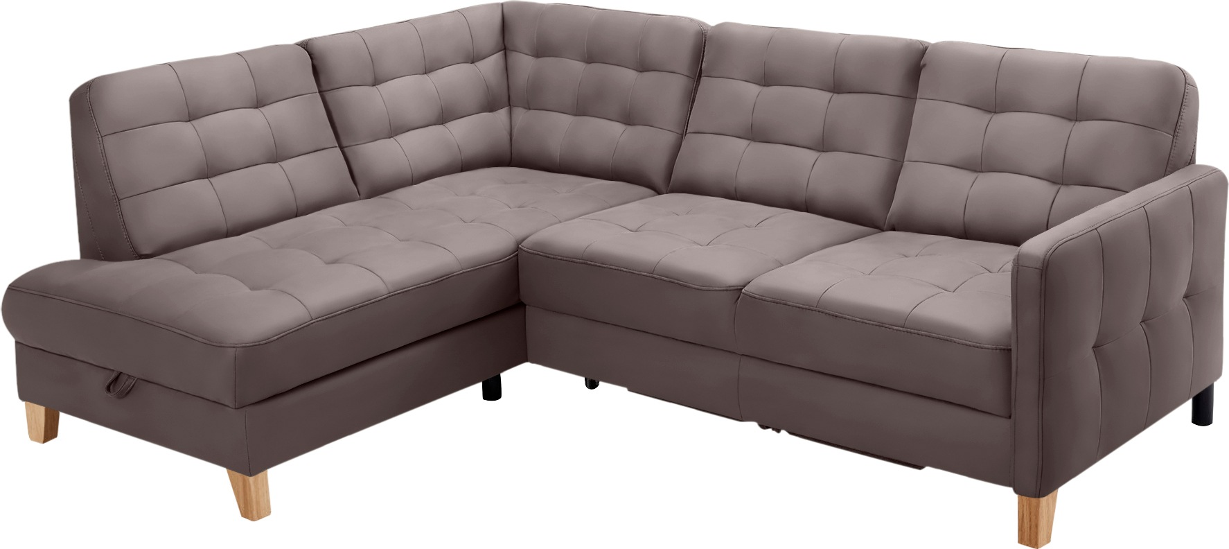 exxpo - sofa fashion Ecksofa »Elio, kompakt und komfortabel, bequem, zeitloses Design, L-Form«, wahlweise mit Bettfunktion und Bettkasten