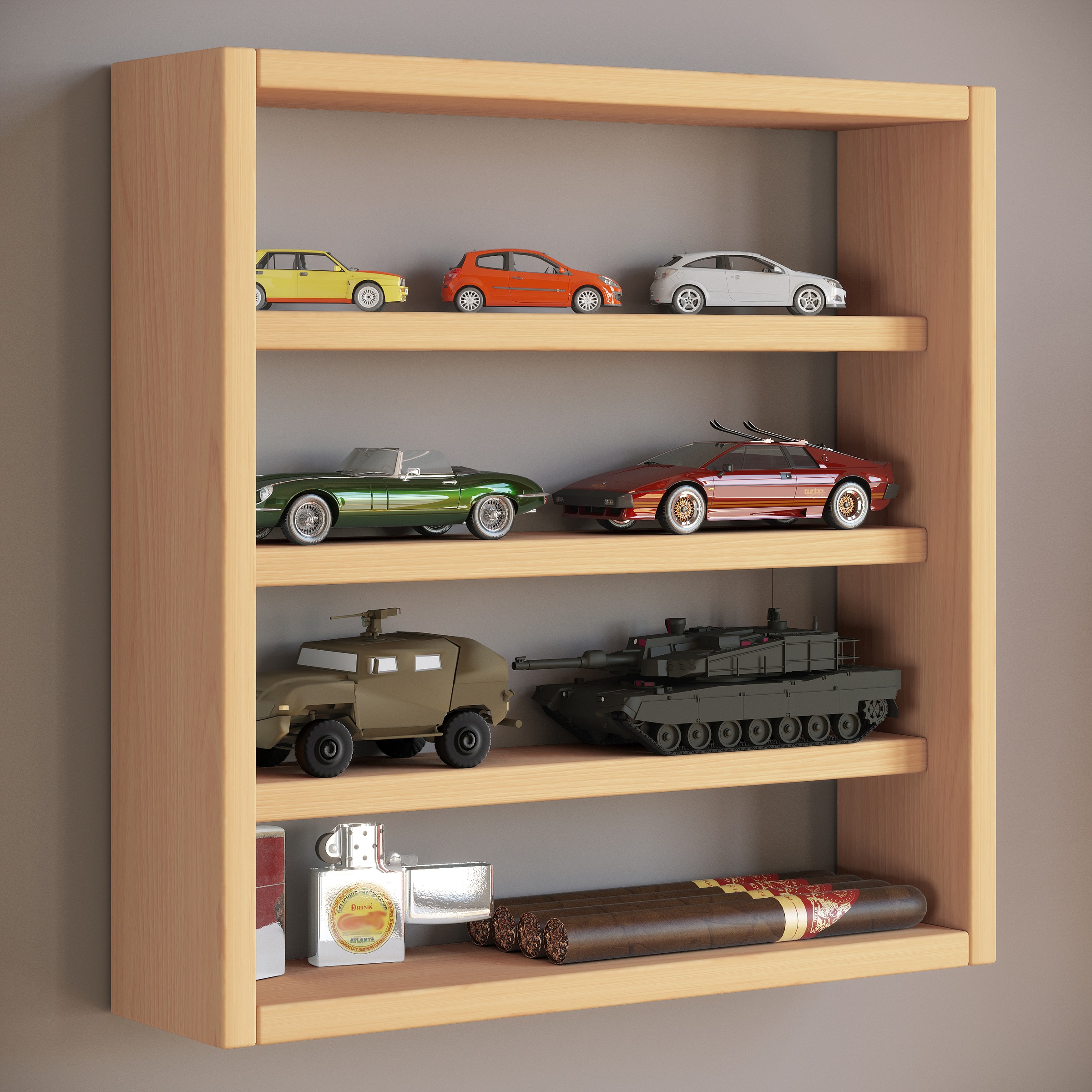 VCM Wandregal »Holz Wandregal Wandvitrine Regal Deko Osado S«