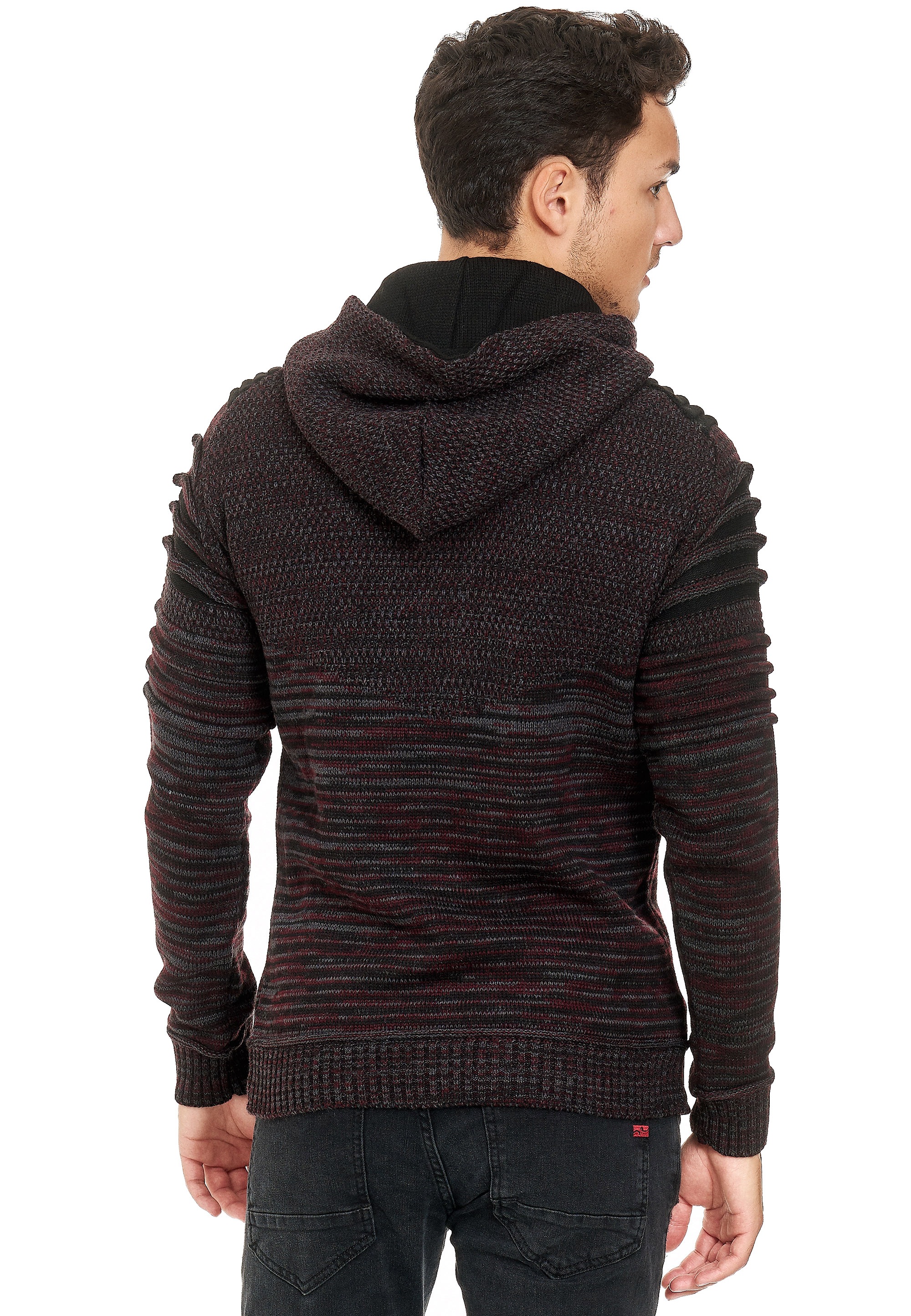 Rusty Neal Kapuzensweatshirt, in modernem Strickdesign