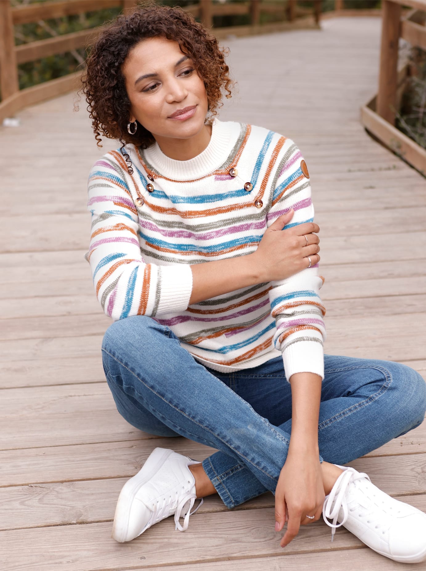 Casual Looks Stehkragenpullover "Langarm-Pullover"