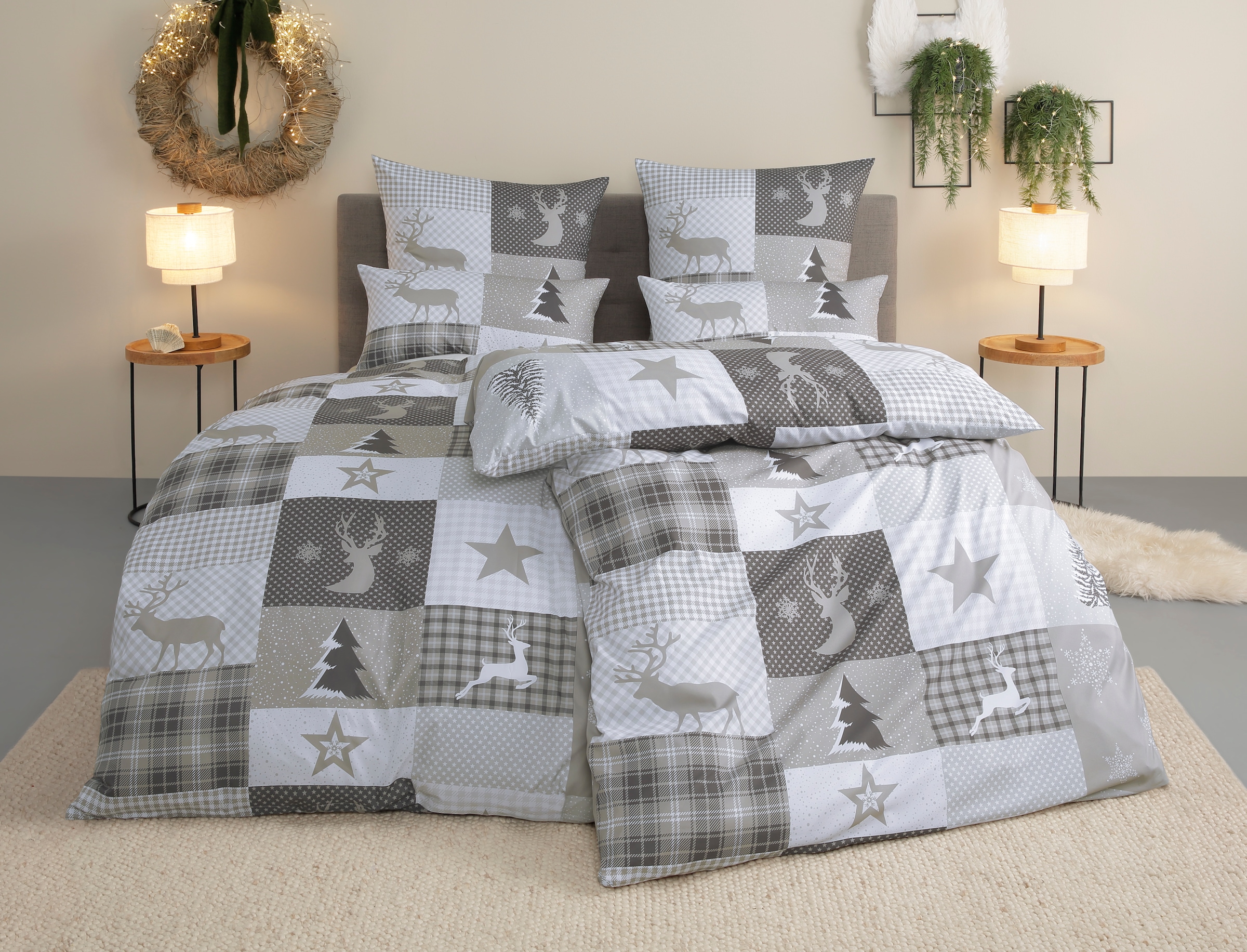OTTO home Bettwäsche "Nicholas" 2 Weihnachtsbettwäsche, Winter, in 3 Qualit günstig online kaufen