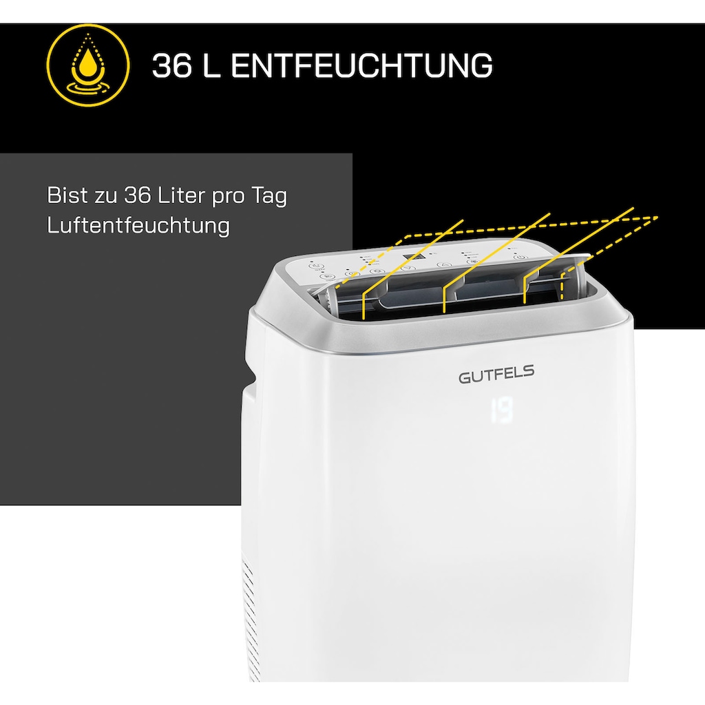 Gutfels 4-in-1-Klimagerät »CM 81457 we«, Luftkühlung - Entfeuchtung - Heizen, geeignet für 45 m² Räume