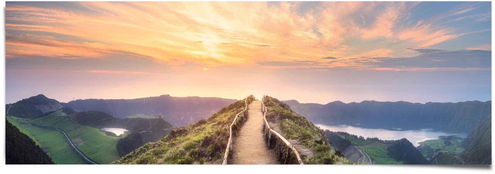 Reinders Poster "Morgenröte Sonnenaufgang - Ausblick - Landschaft - Berge" günstig online kaufen