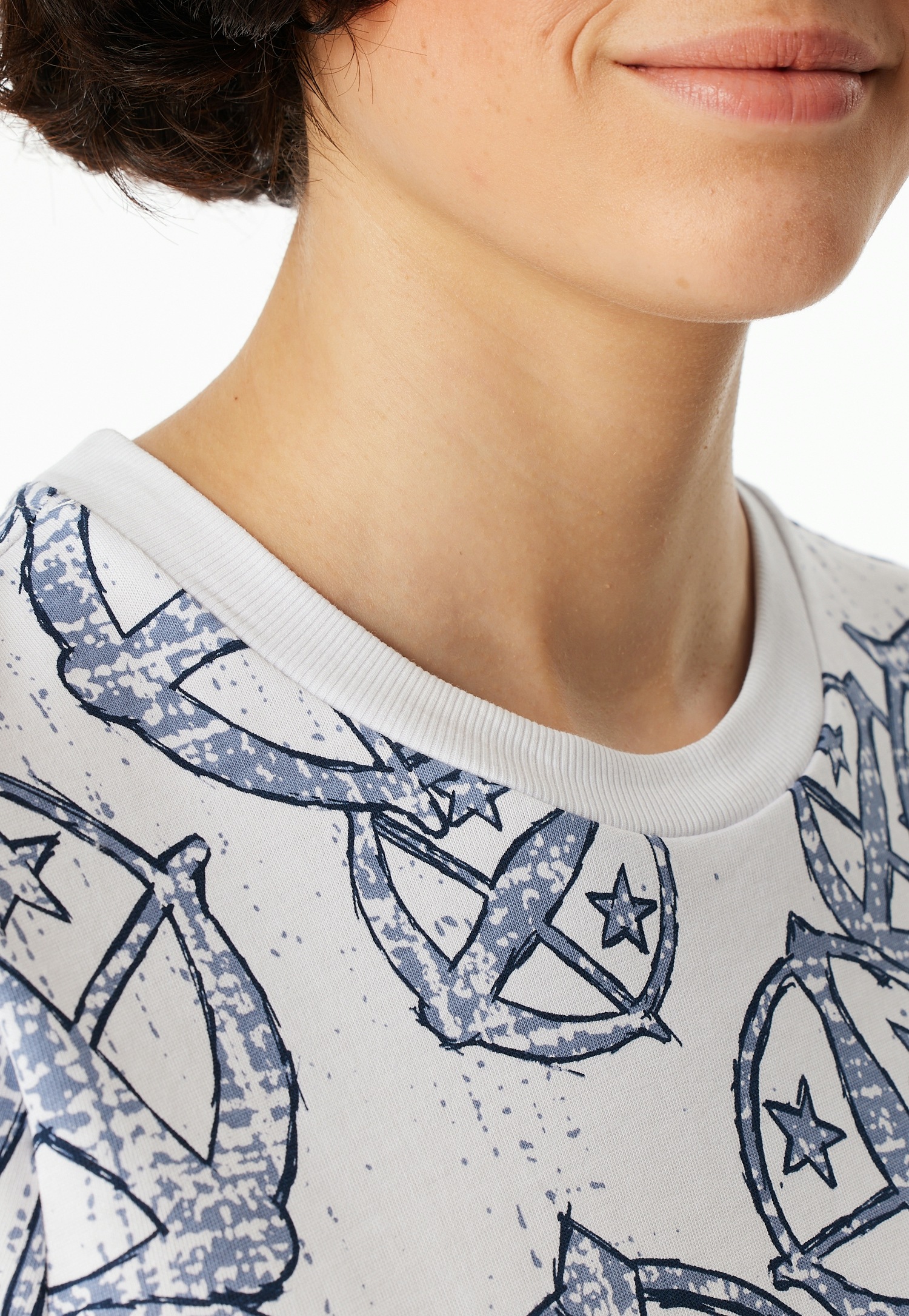Schiesser T-Shirt »SCHIESSER 150 YEARS«, Allover-Druck, Baumwolle, Loose Fit