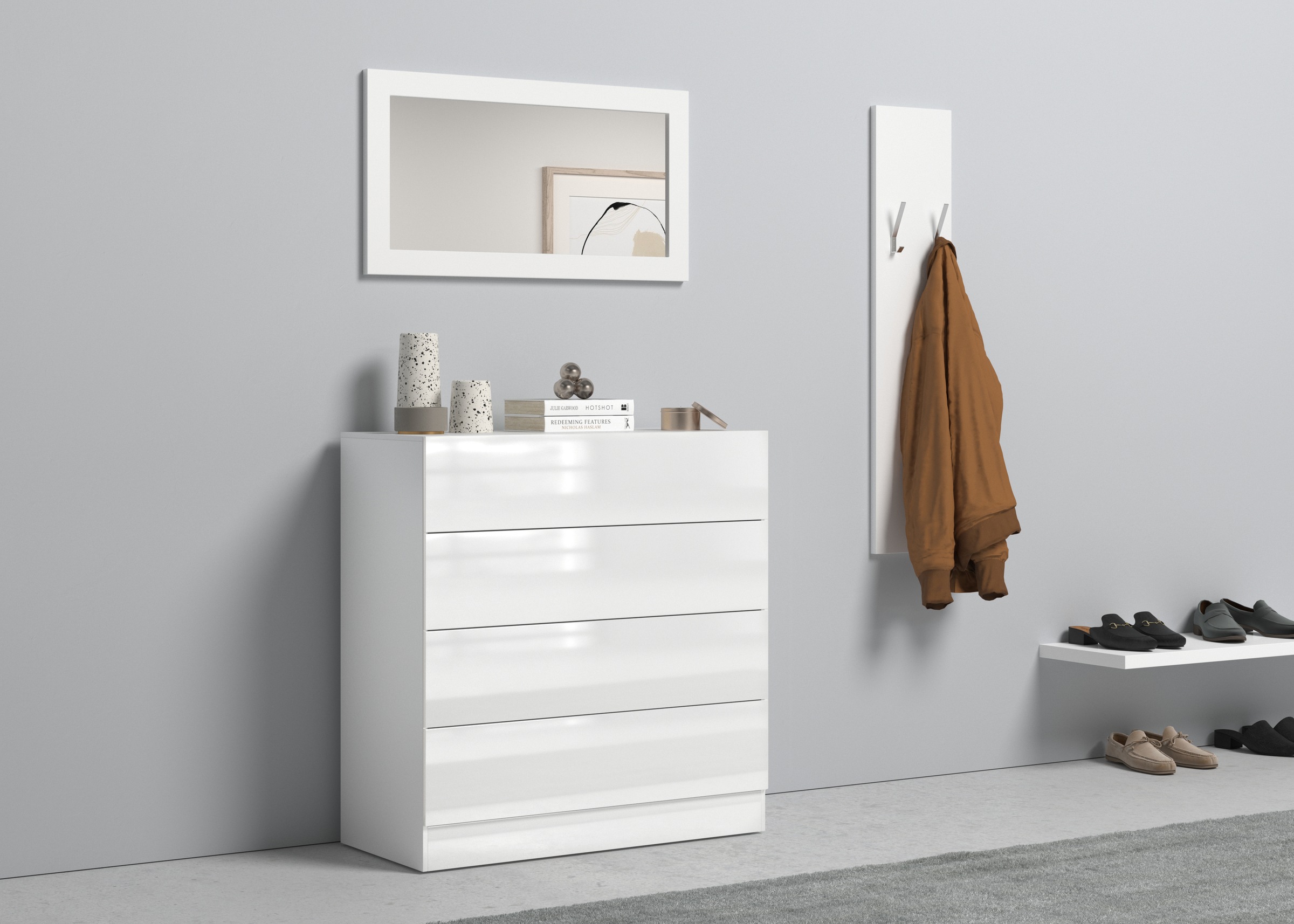 borchardt Möbel Garderoben-Set "Vaasa 3" Set, 3 Stk. tlg. günstig online kaufen