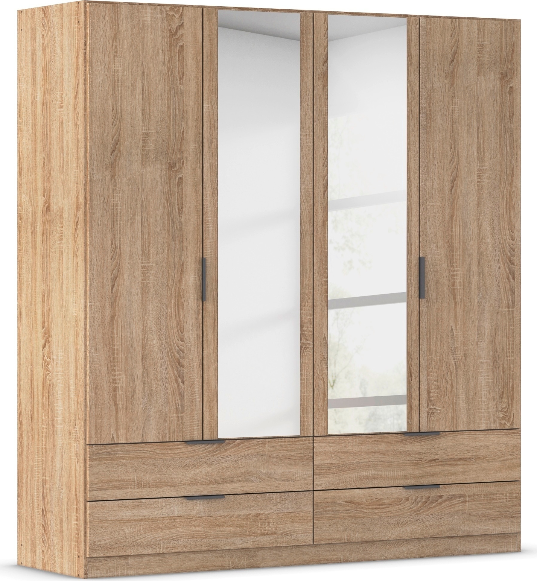 rauch Kleiderschrank "Drehtürenschrank Schrank Garderobe Ankleide Schlafzimmer LAGOA" 3 verschiedene Ausstattungen BASIC/CLASSIC/PREMIUM (inkl. SOFT-CLOSE), geräumige Schubladen, 3 Breiten, optional mit Aufsatz MADE IN GERMANY