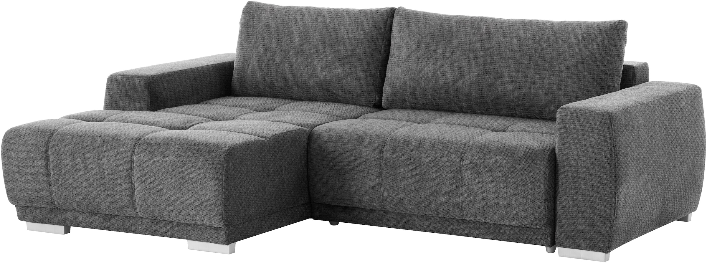 INOSIGN Ecksofa »Bolero L-Form«, mit edler Steppung, wahlweise mit Schlaffunktion & Bettkasten