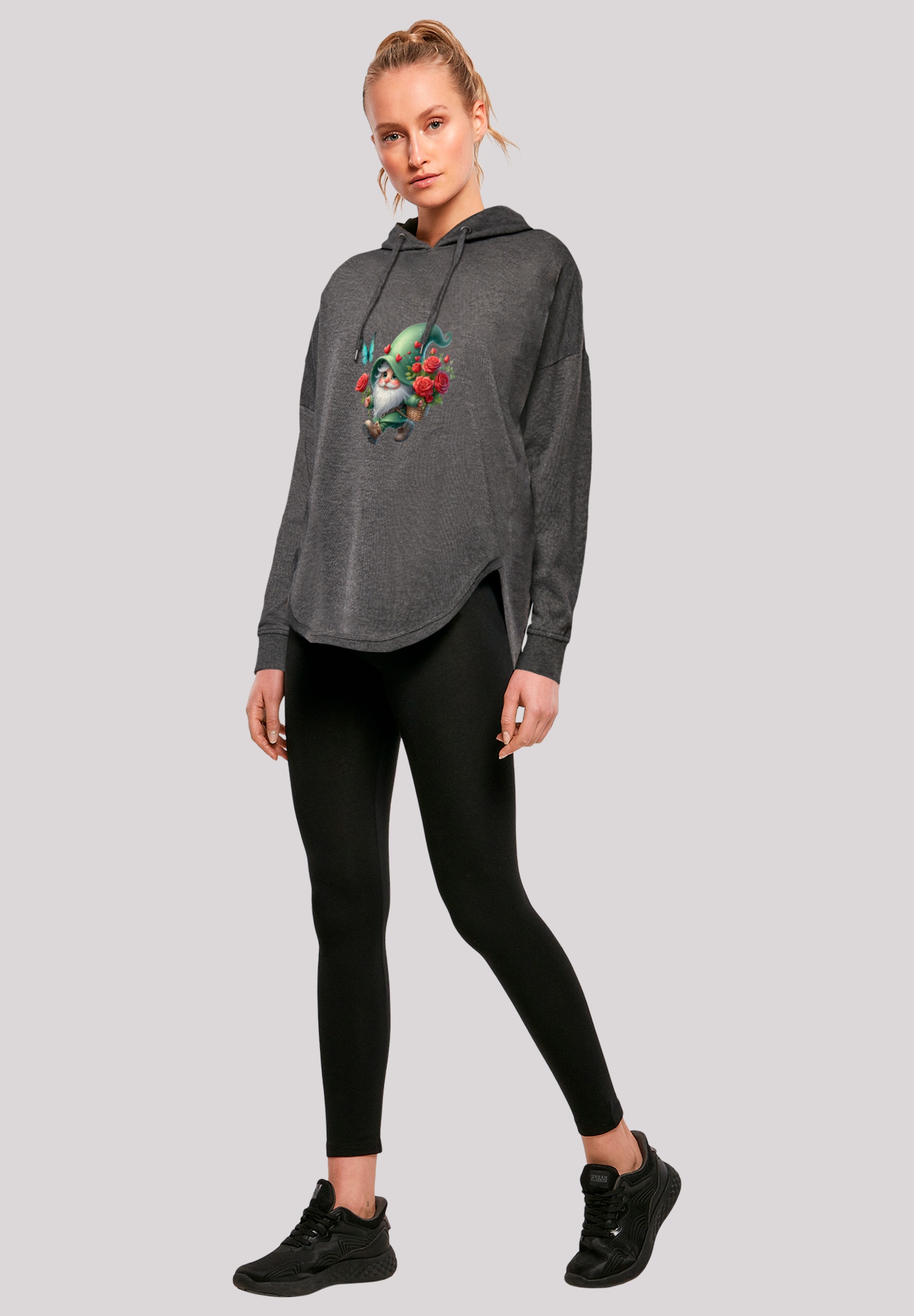 F4NT4STIC Kapuzenpullover »Gnom Frühling Blumen Schmetterling«, Premium Qualität