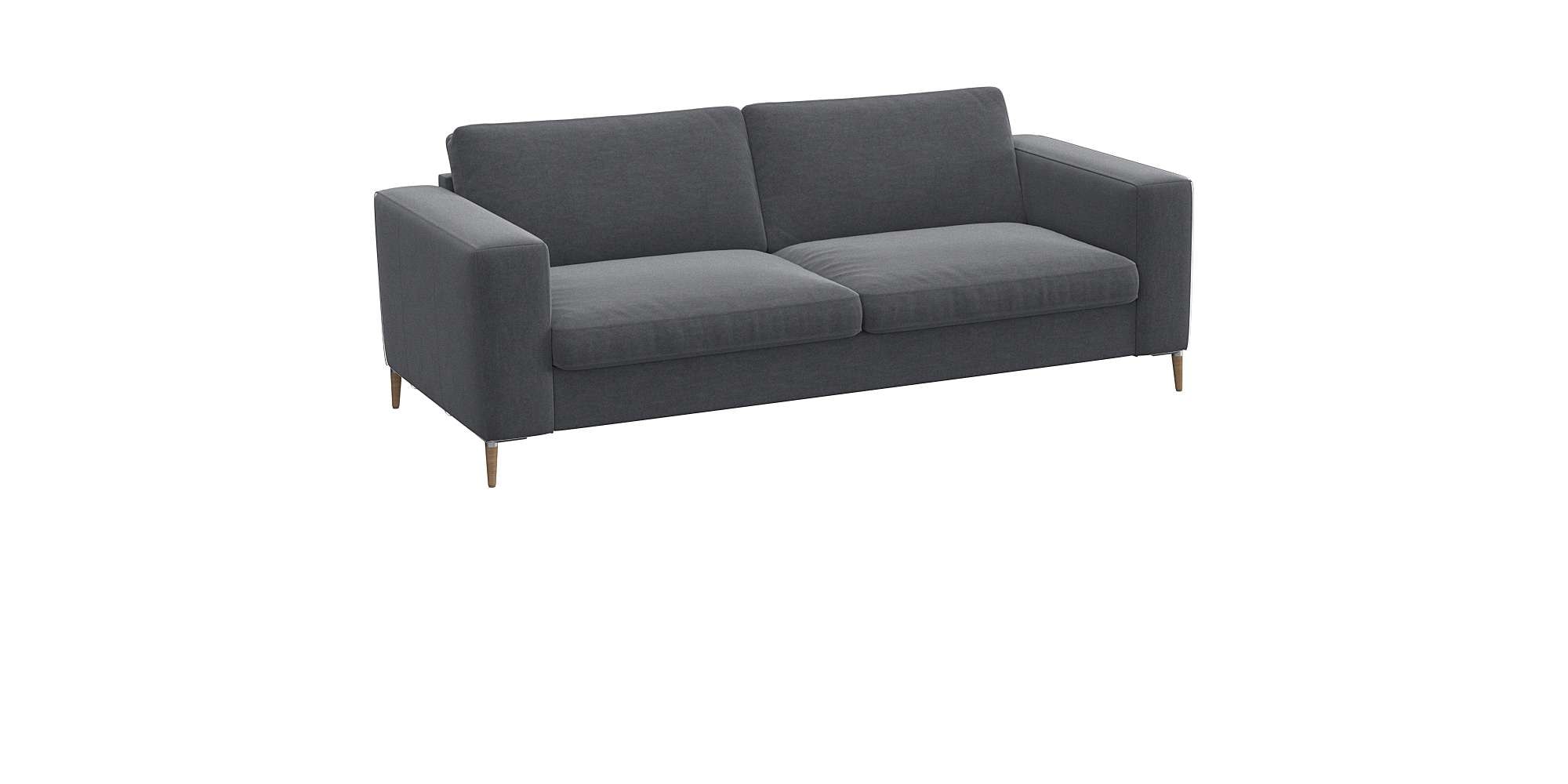 FLEXLUX 2,5-Sitzer »Fiore, super Sitzkomfort durch Kaltschaum,«, breite Armlehnen, Füße Alu+ Eiche