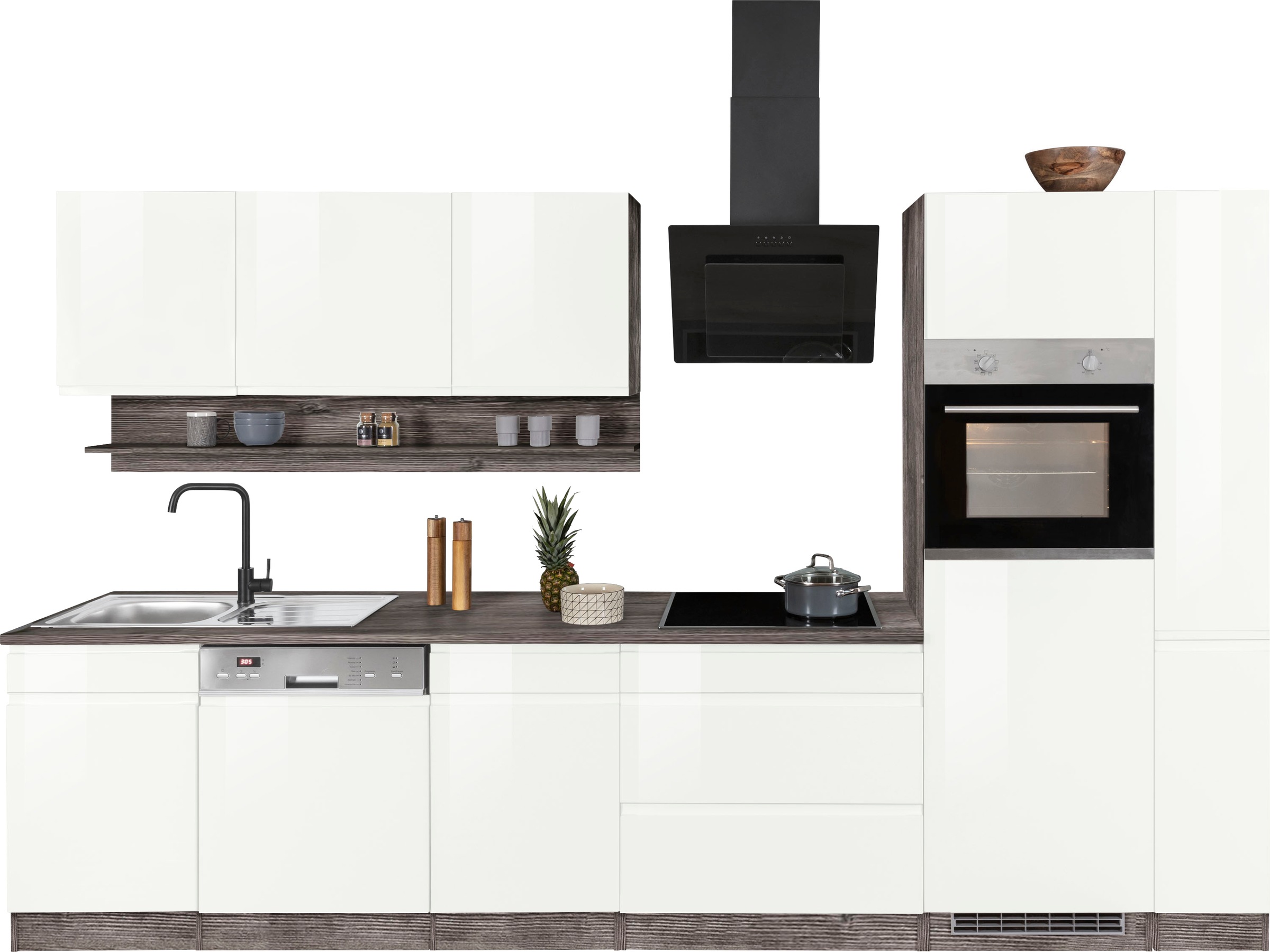 KOCHSTATION Küchenzeile "KS-Virginia", Breite 330 cm, mit E-Geräten günstig online kaufen