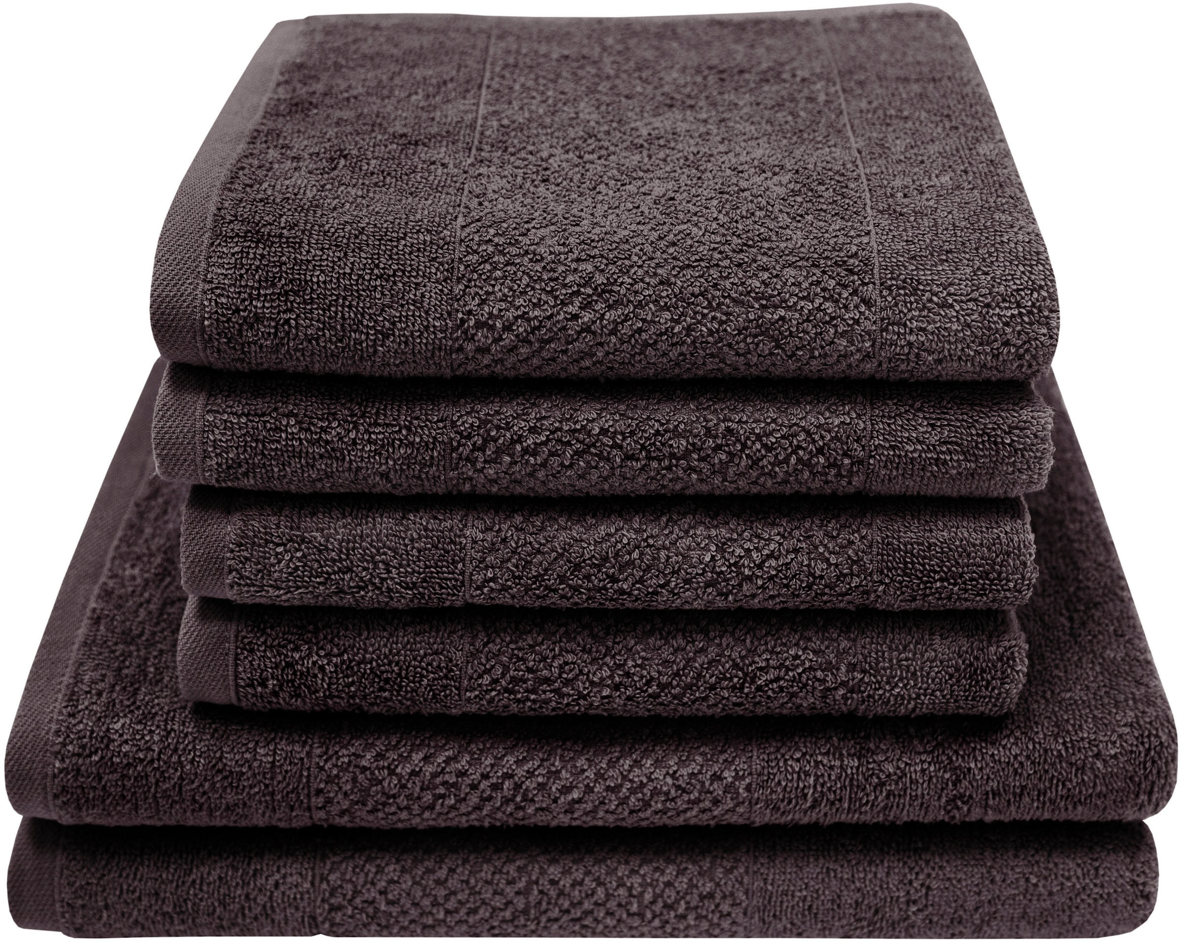 Dyckhoff Handtuch Set "Popcorn Streifen" Set 6 Stk. Walkfrottier 2 Badetüch günstig online kaufen