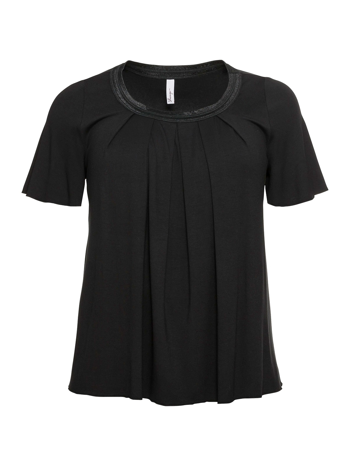 Sheego T-Shirt bestellen mit in BAUR »Große | dekorativer Größen«, Blende für A-Linie