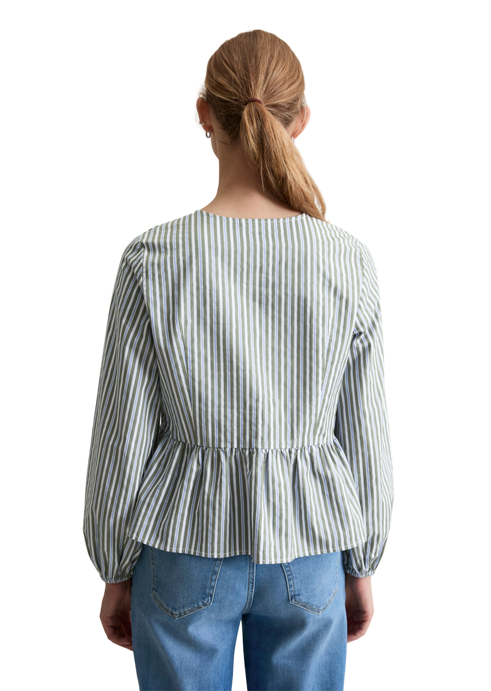 Marc O'Polo DENIM Langarmbluse »aus Baumwoll-Dobby«