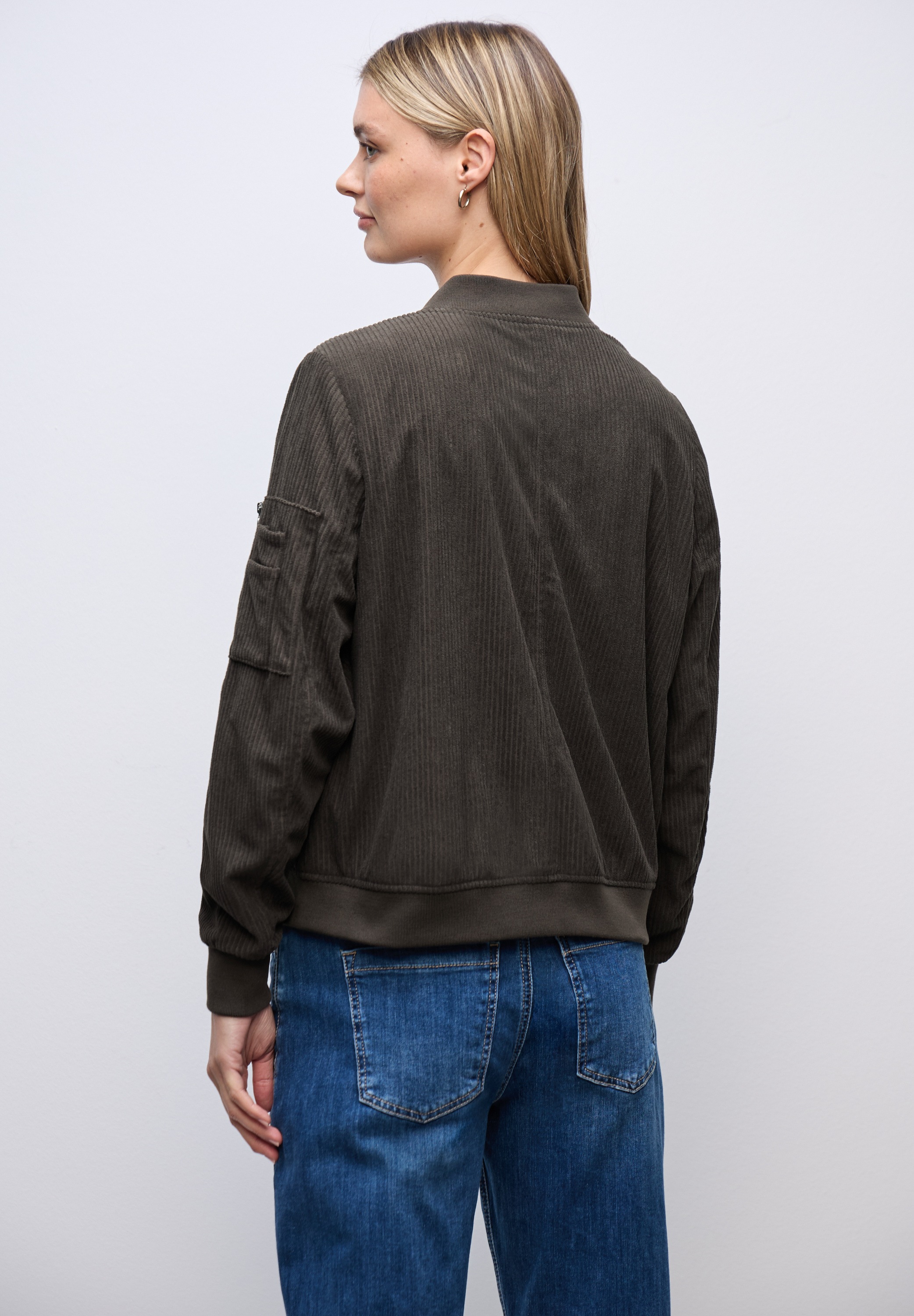 STREET ONE Cordjacke ohne Kapuze mit Taschen-Detail