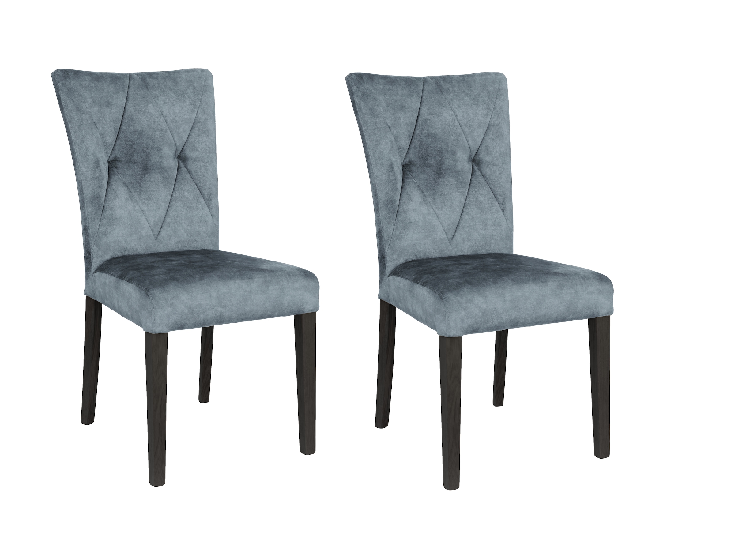 Home affaire 4-Fußstuhl "Diamond" (Set) 2 Stk. Samtvelours Sitz und Ruecken günstig online kaufen