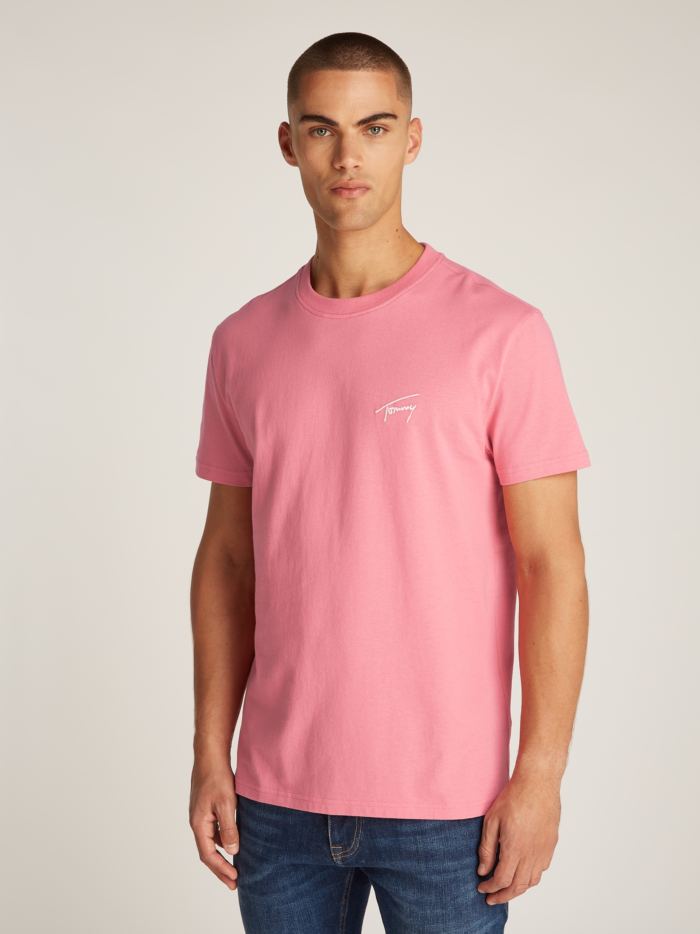 Tommy Jeans T-Shirt "TJM REG SIGNATURE TEE EXT", in Unifarbe günstig online kaufen