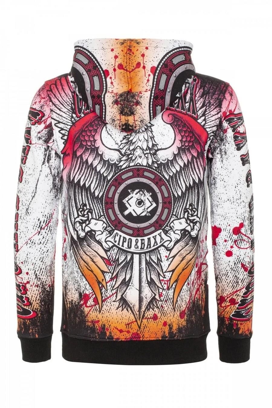 Cipo & Baxx Rundhalspullover »Sweatshirt«, mit coolem Alloverprint