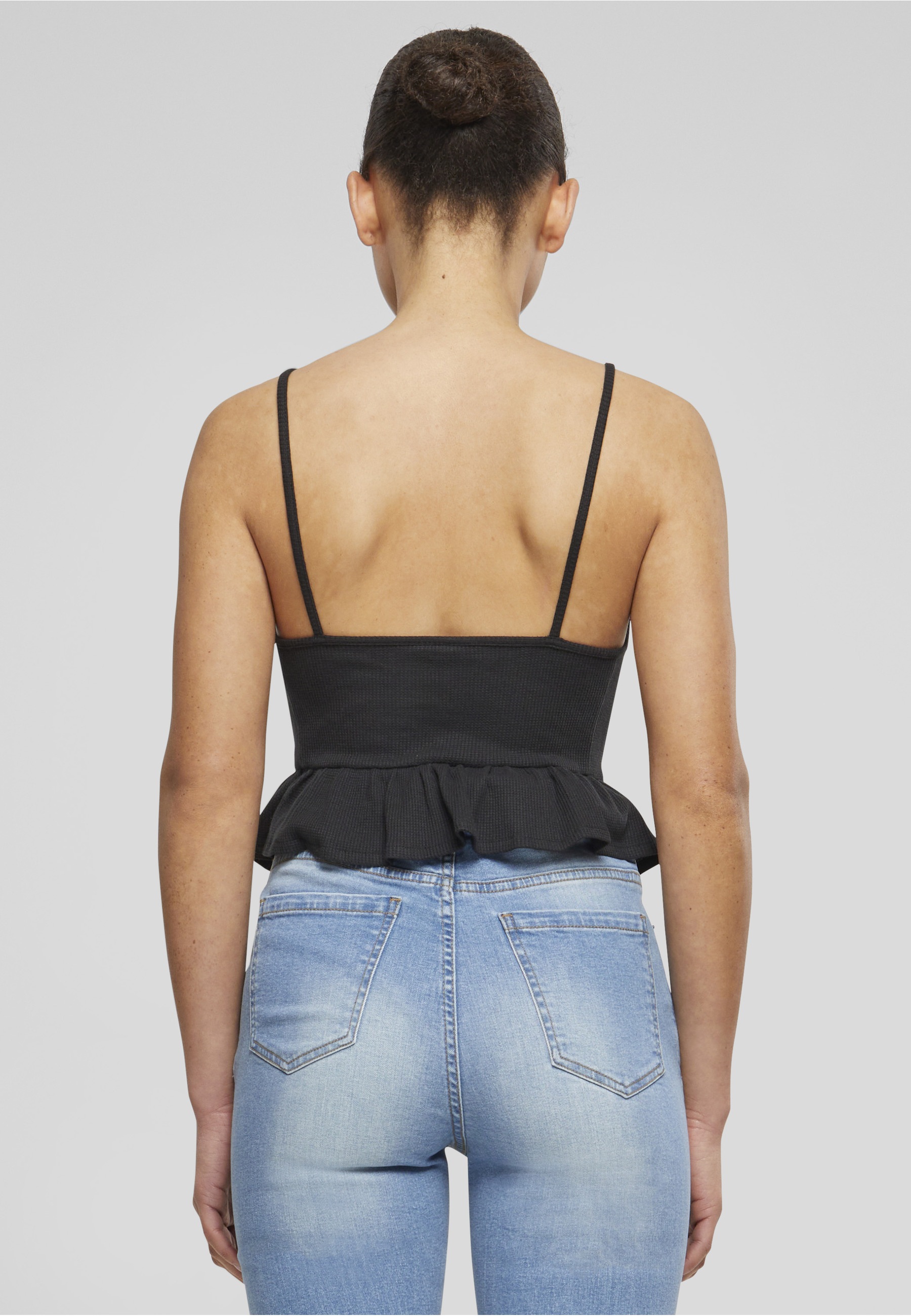 URBAN CLASSICS T-Shirt-BH »Urban Classics Damen Ladies Waffle Pique Ruffle Top«