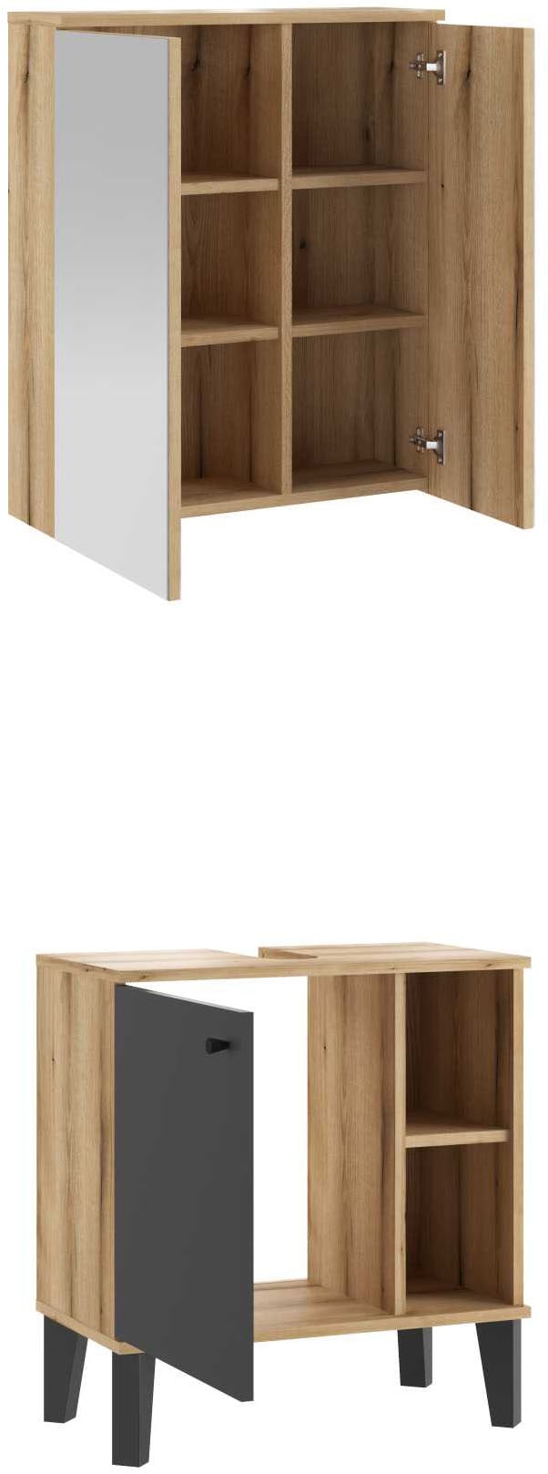 Home affaire Badmöbel-Set "OSLO, Bad im skandinavischen Design, 2-teiliges günstig online kaufen