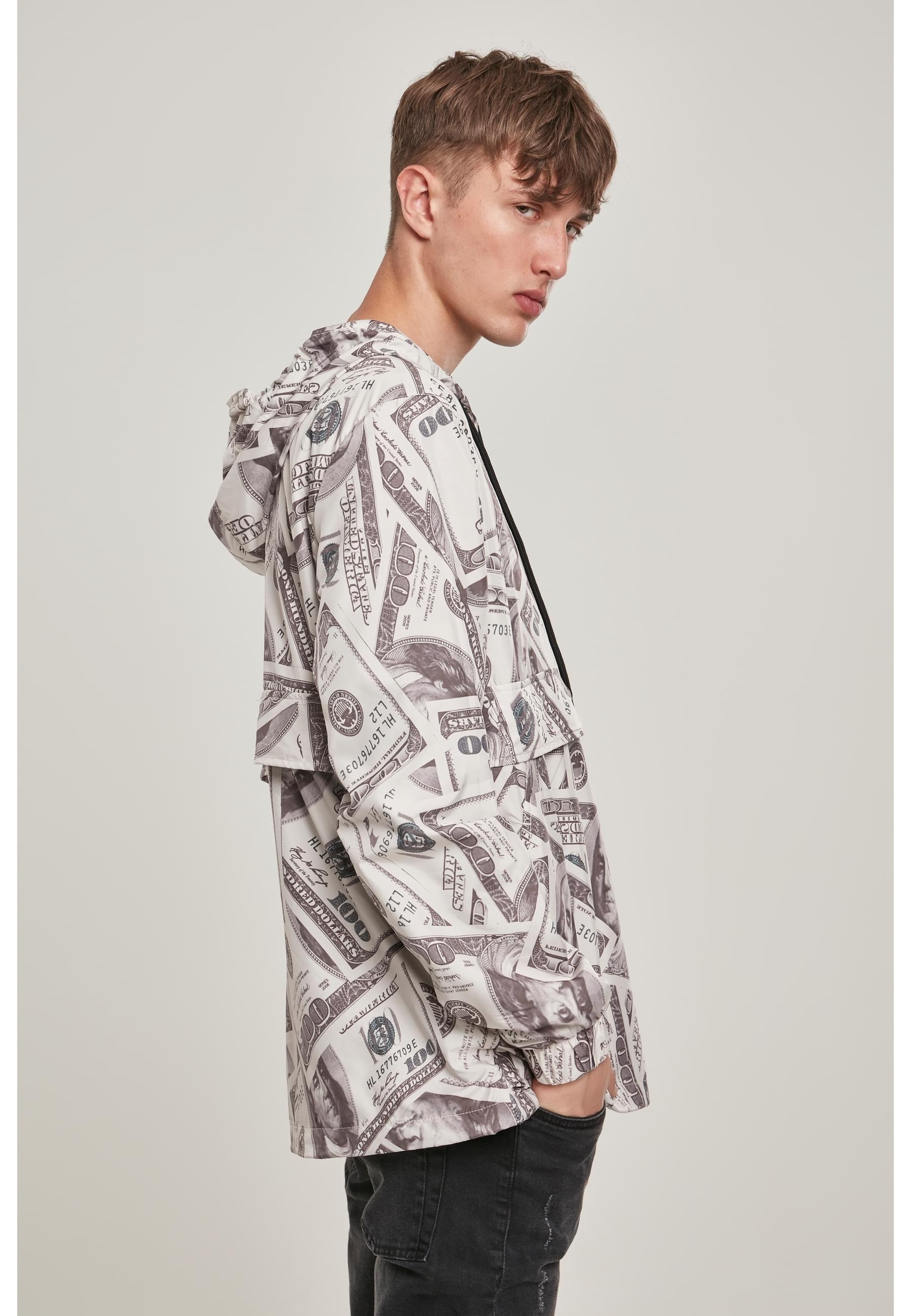 MisterTee Allwetterjacke »MisterTee Herren Mister Tee Dollar Windbreaker«, (1 St.), ohne Kapuze