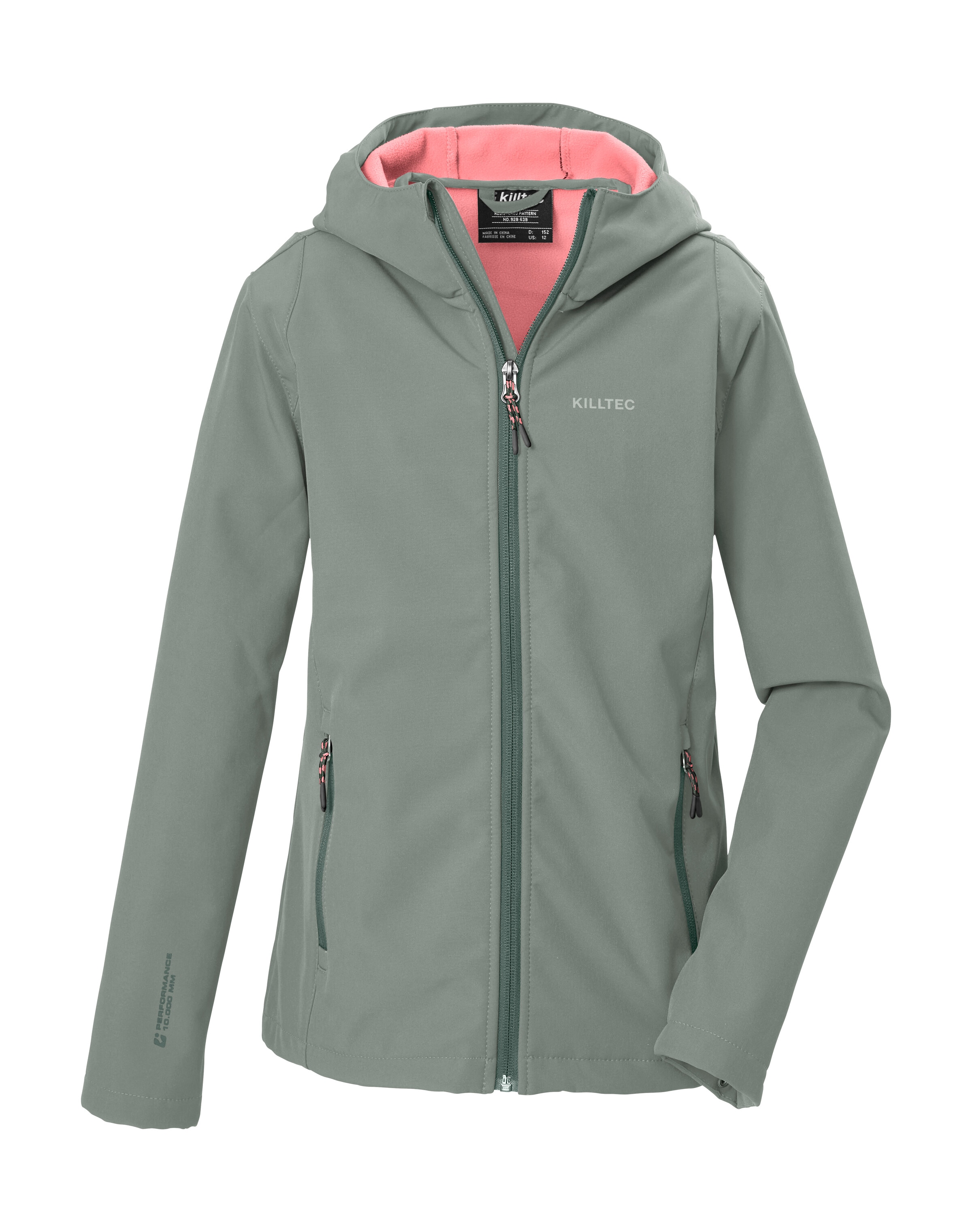 Killtec "KOW 164 GRLS SFTSHLL JCKT" Winddichte, wasserabweisende Softshelljacke mit Fleece-Futter