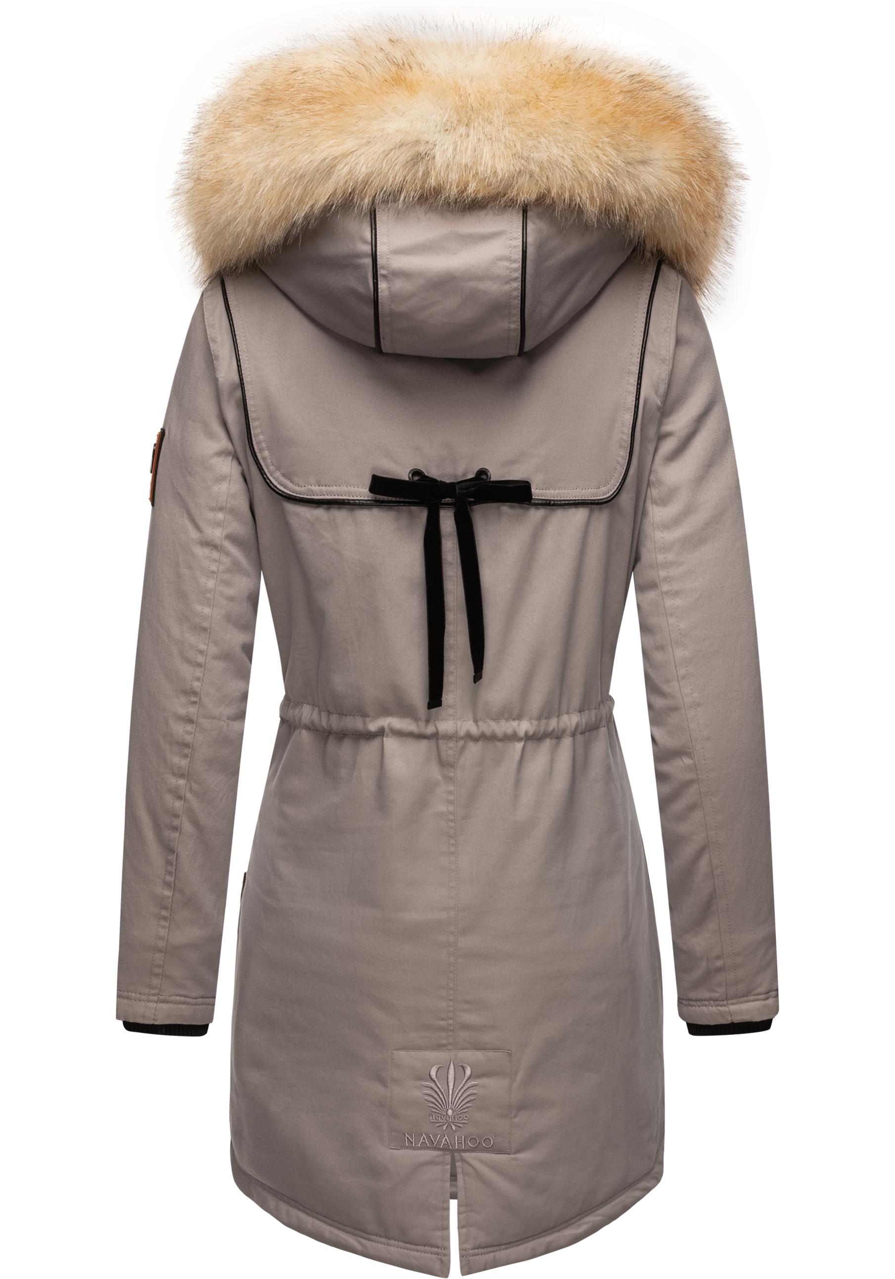 Thumbnail - Navahoo Wintermantel "Bombii" stylischer Damen Winterparka mit Kunstfell-Kapuze