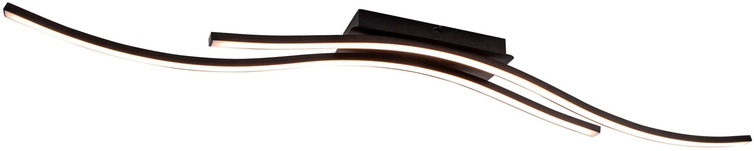 Deckenlampe, IP20 | 1 LED schwarz-matt, flammig-flammig, näve 24W, »Onda«, L: Wandleuchte 96cm, warmweiß, BAUR Deckenleuchte