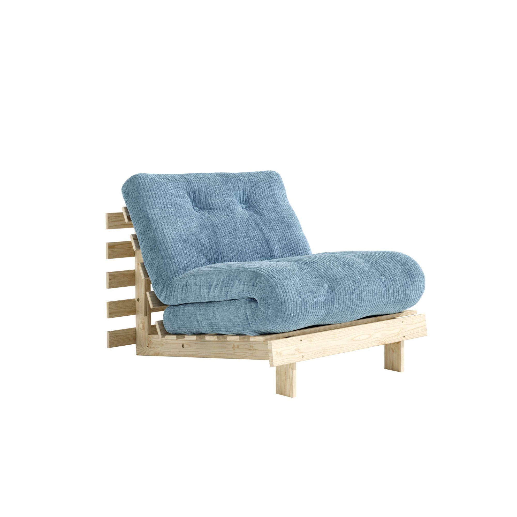 Karup Design Daybett "Roots Sofa Bed, Schlafsofa, Bettfunktion, FSC-Massivholz, B: 90 cm" Inkl. Futonmatratze. Made in Europe, minimalistisches Design