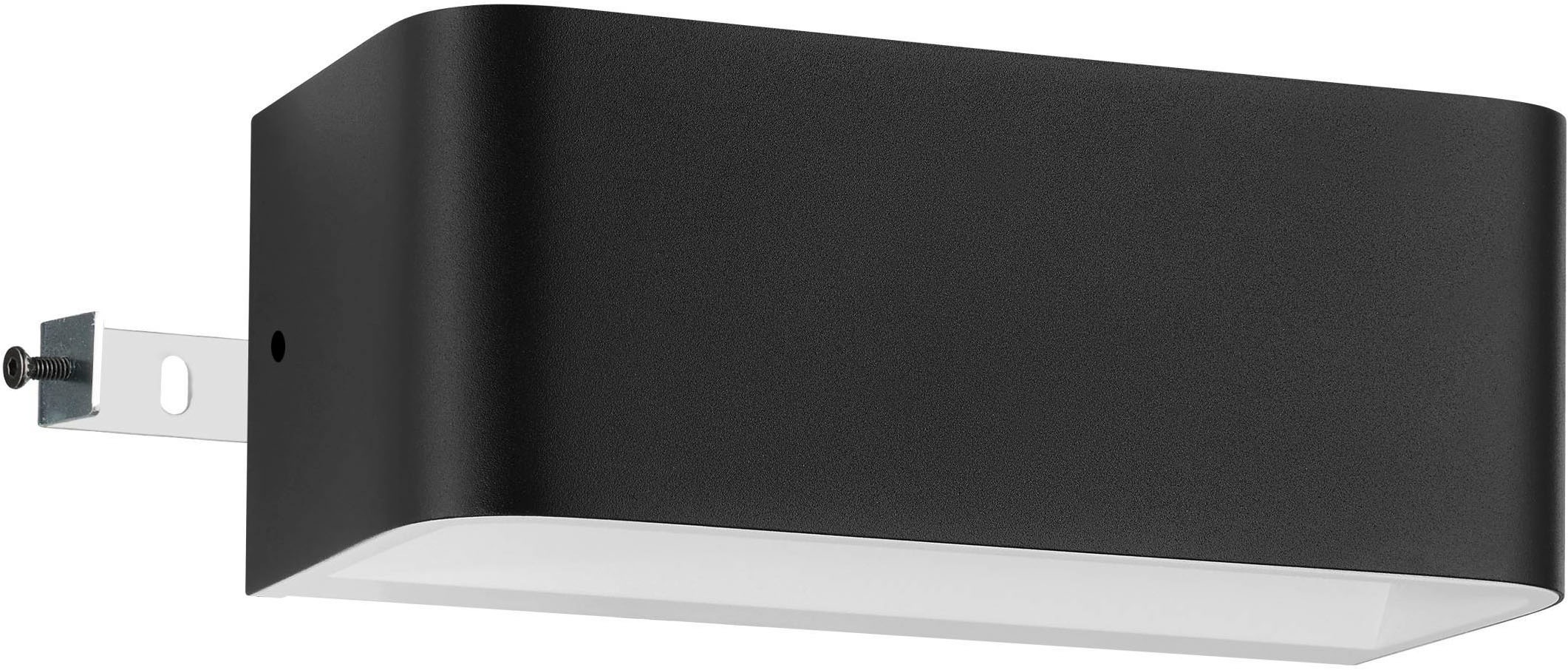 EGLO Wandleuchte »Sania 4 Wandlampe, Wandspot, Aluminium, Up and Down Leuchte, Flurlampe« LED-Modul 1 Stk. Warmweiß Wand-/Deckenleuchte - L20 x H8 x AL9 cm - schwarz, weiß - 10W inkl.