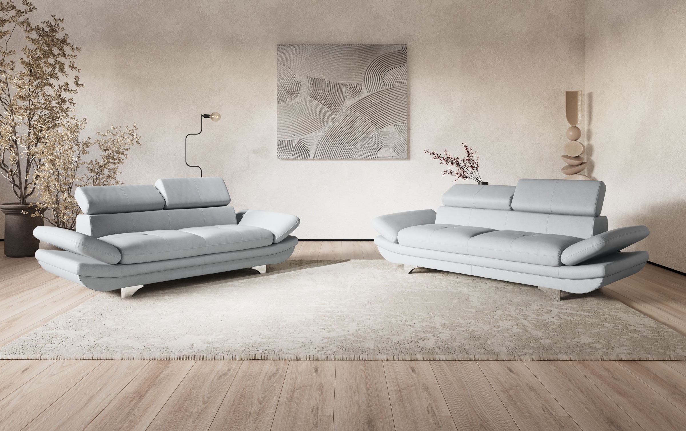 COTTA 2-Sitzer "Enterprise" Big-Sofa, mit Armteilverstellung & Kopfteilvers günstig online kaufen