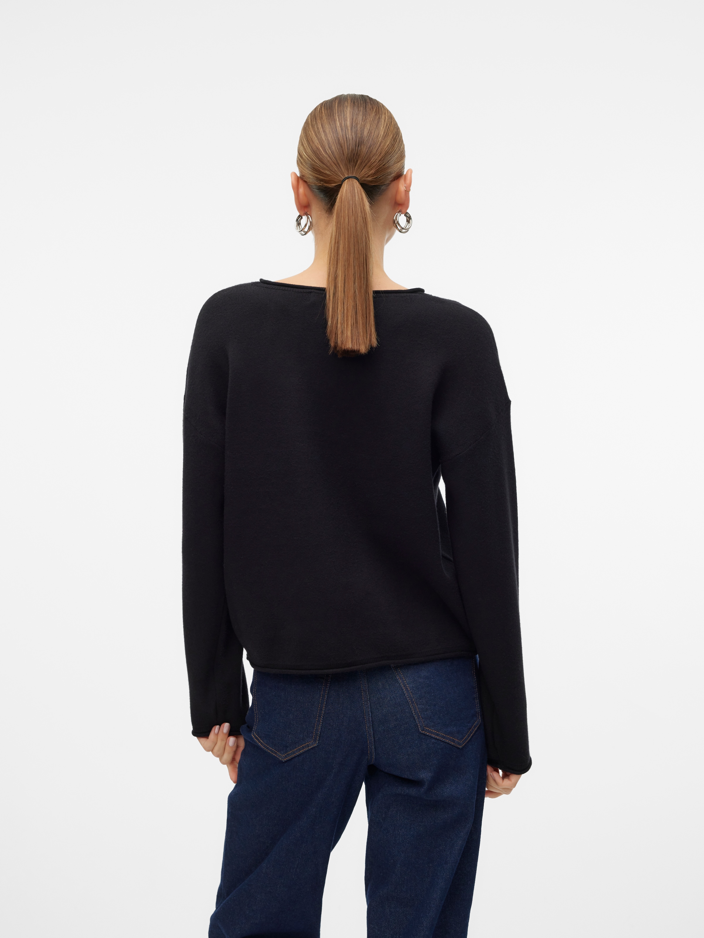 Vero Moda Strickpullover »VMGOLD ROLL LS O-NECK PULLOVER GA«