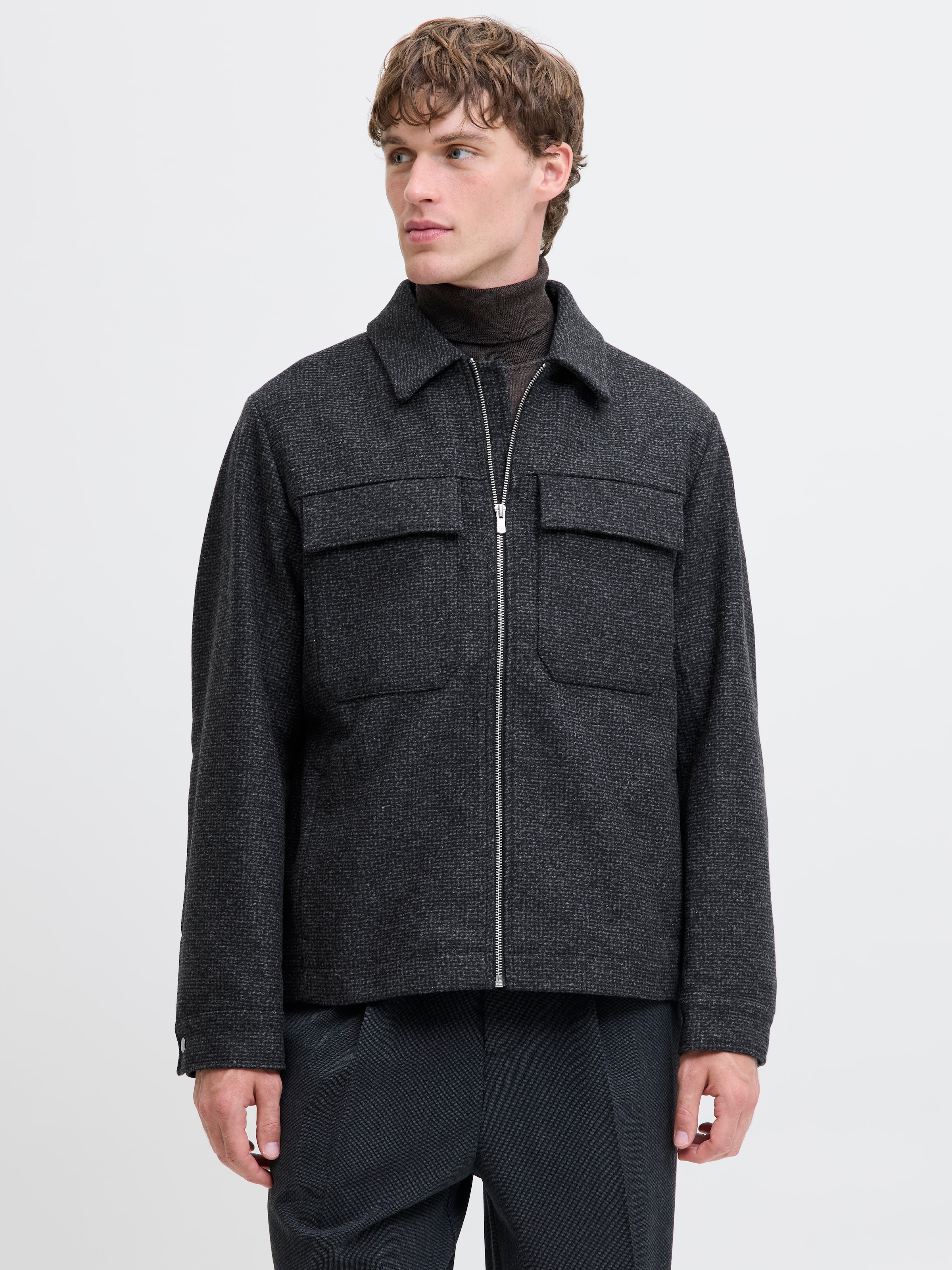 Jack & Jones Wolljacke "JPRCCRUSSEL WOOL BLEND JACKET SN" ohne Kapuze günstig online kaufen