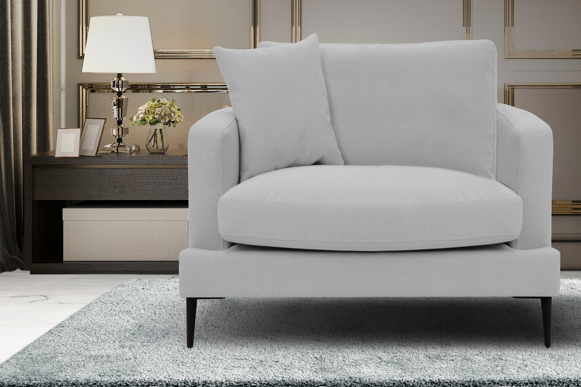 Leonique Sessel "Cozy Loungesessel, Designersessel, Maße B/T/H: 91/97/80 cm günstig online kaufen