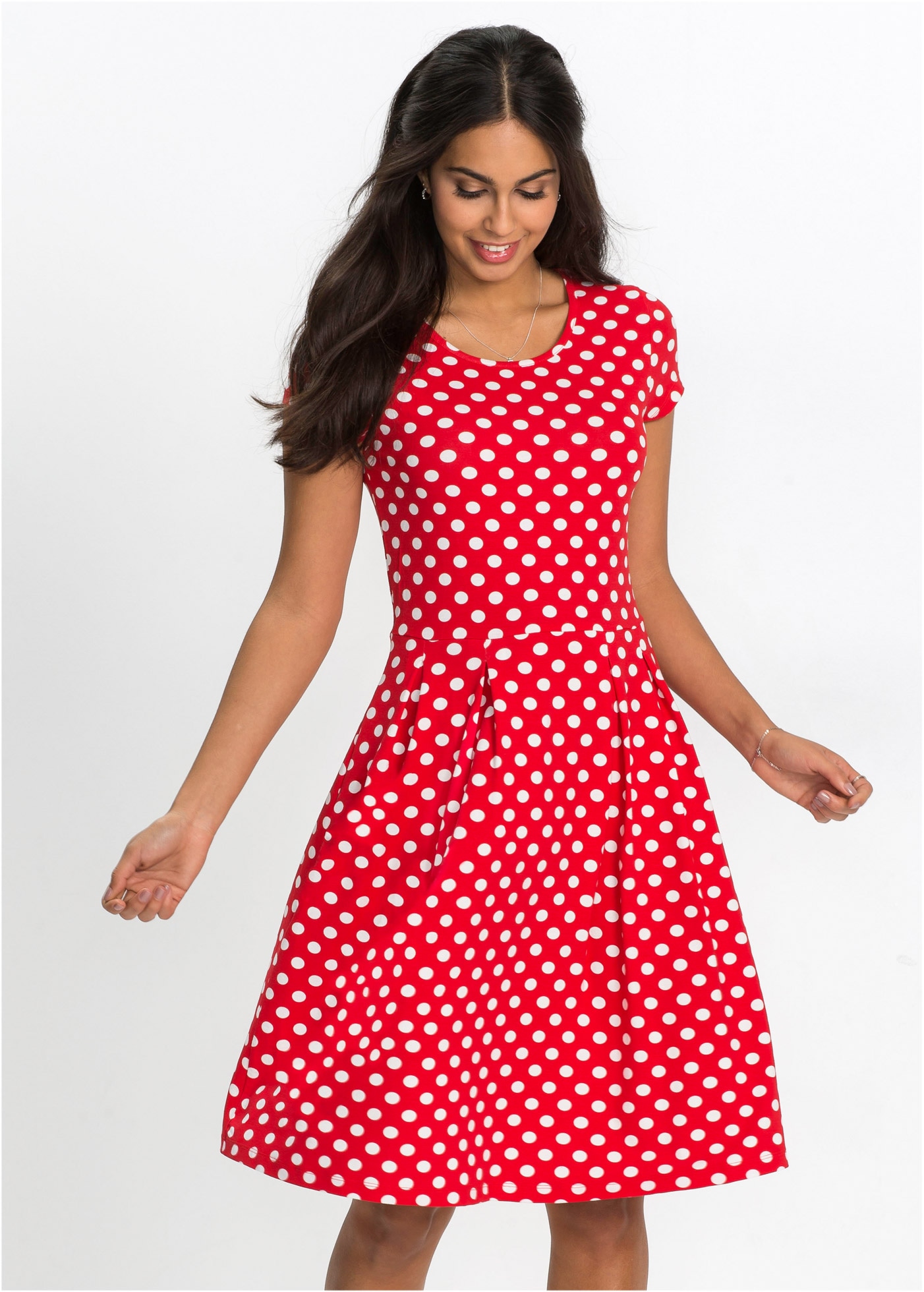 bonprix "Jerseykleid aus Viskose-Mix" 1 tlg. für sommerliche Tage, aus Viskose-Mix, ausgestellte Passform