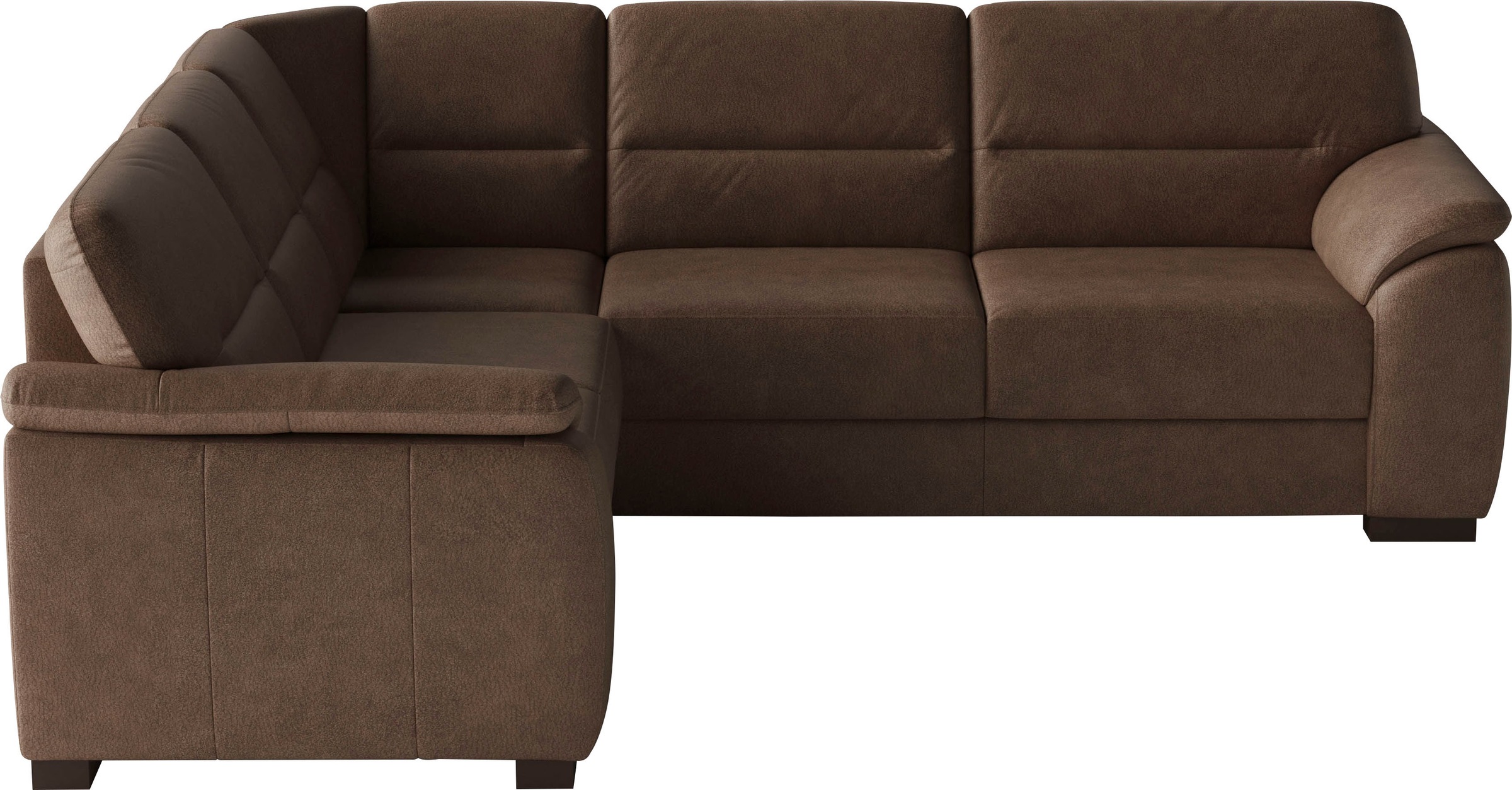 sit&more Ecksofa "Montego L-Form, B: 256 cm, große Stoffauswahl, Komfortsitzhöhe 46 cm" mit Schlaffunktion, optional Schubkasten mit Stauraum