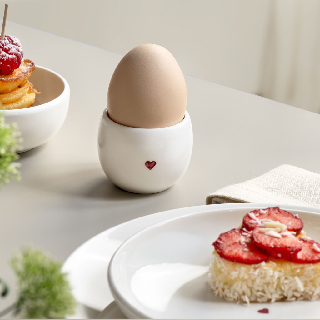 like. by Villeroy & Boch Eierbecher »Eierbecher With Love ø 5,3 cm 6er Set weiß« Spülmaschinengeeignet, Mikrowellengeeignet