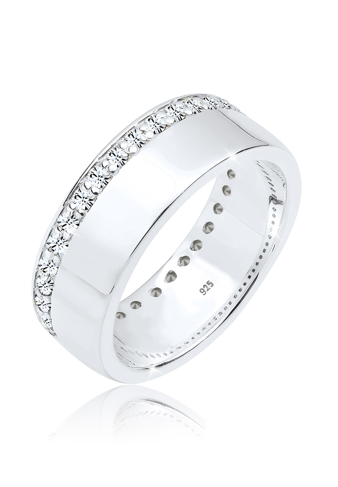 Elli Silberring »Ring Bandring Funkelnd 925 Silber, mit Kristallen von Swarovski®«