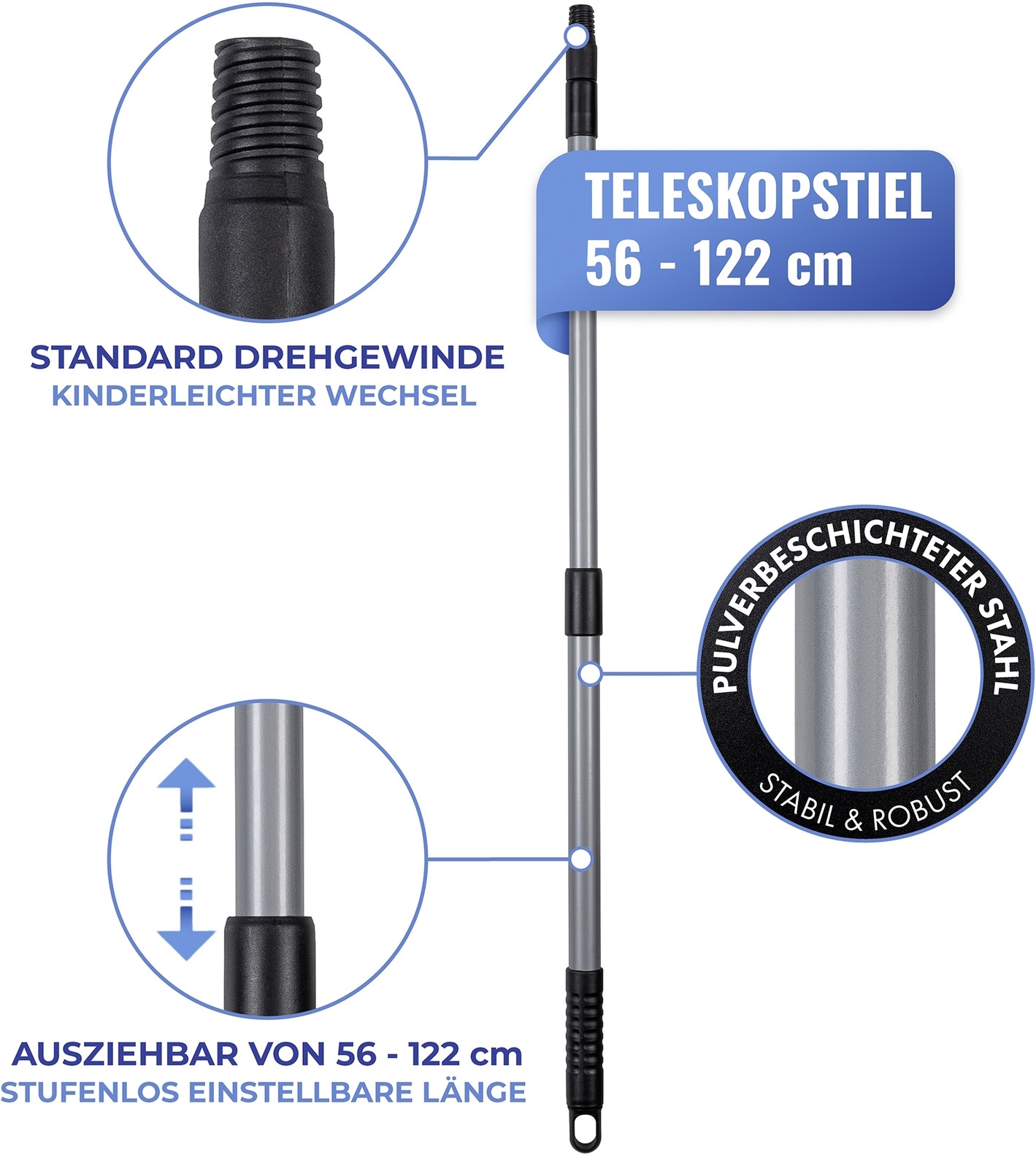 Maximex Unkrautstecher »inkl. Teleskopstiel« ausziehbar von 56 - 122 cm