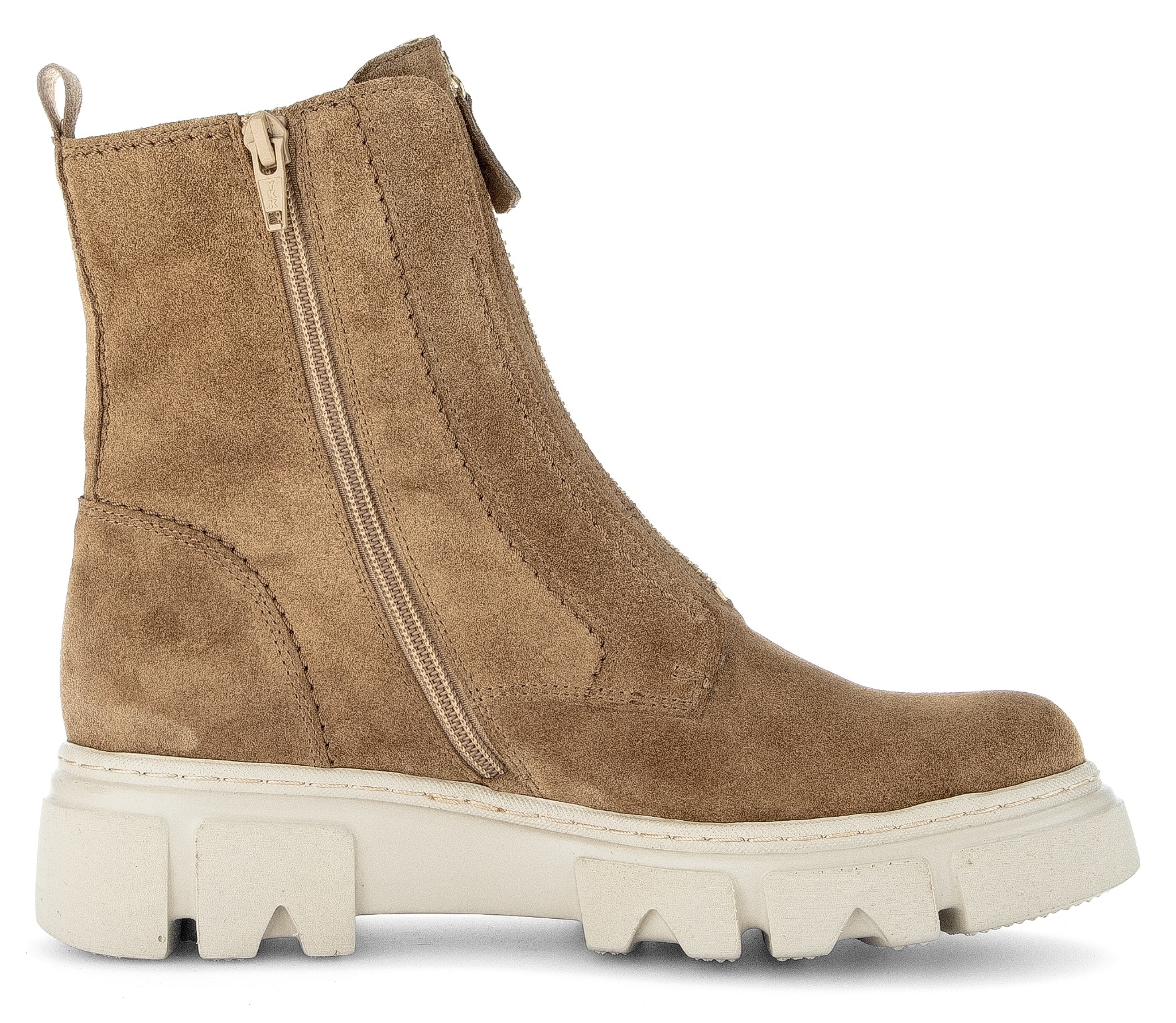 Gabor Stiefelette, Plateau, Boots mit goldfarbenem Front-Reißverschluss
