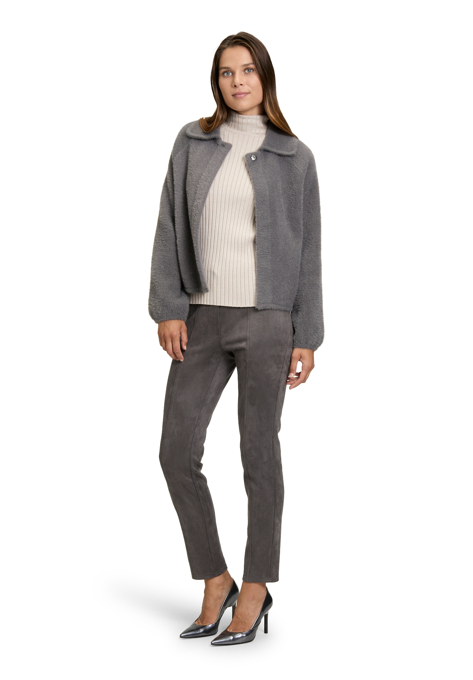 Betty Barclay Strickjacke »Betty Barclay Strick-Cardigan mit Kragen«, Material