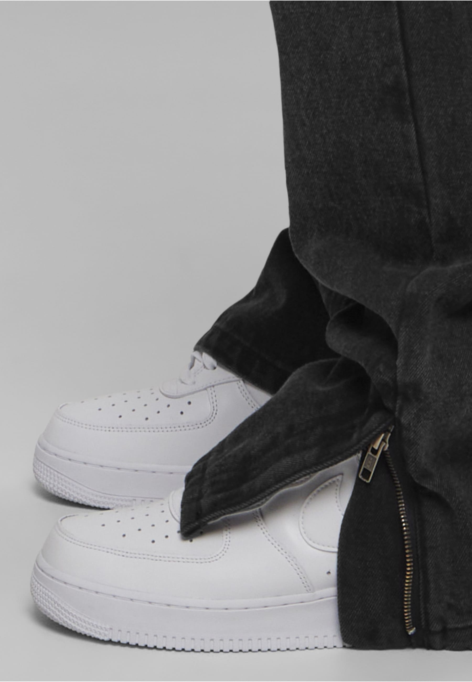 URBAN CLASSICS Bequeme Jeans »Urban Classics Herren Heavy Ounce Straight Fit Zipped Jeans«