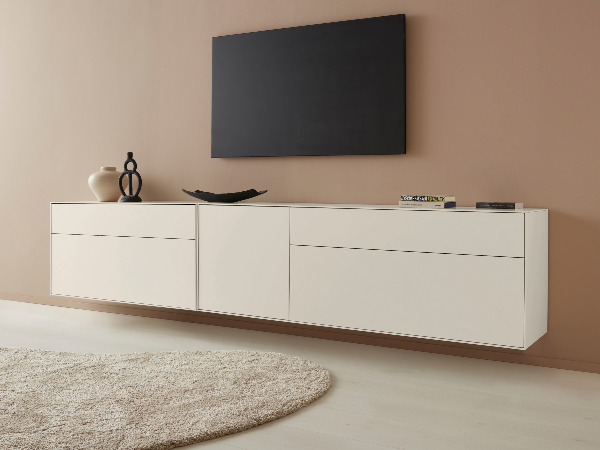 LeGer Home by Lena Gercke Lowboard »Essentials«, Breite: 167 cm, MDF lackiert, Push-to-open-Funktion
