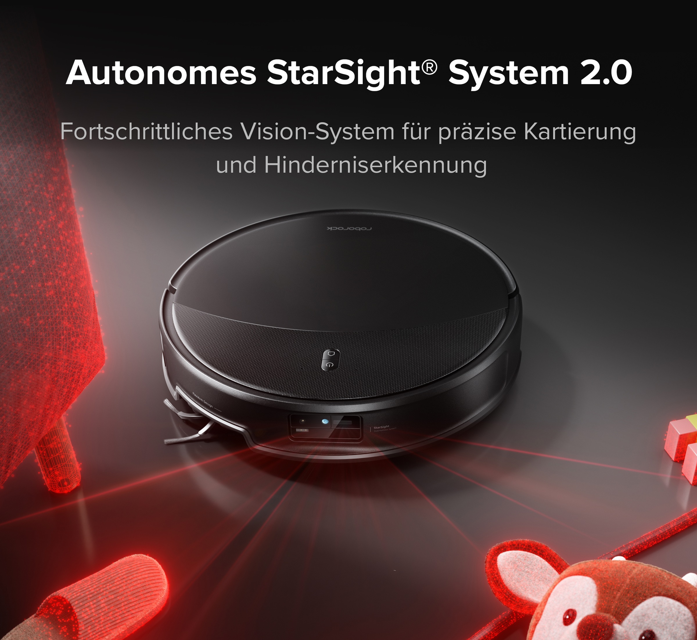 Roborock Saugroboter »mit Wischfunktion Saros 20X mit 36.000 Pa, 7,98cm flach, Mop‑Abnahme« überwindet 8,8 cm hohe Schwellen, StarSight 2.0 Navigationssystem