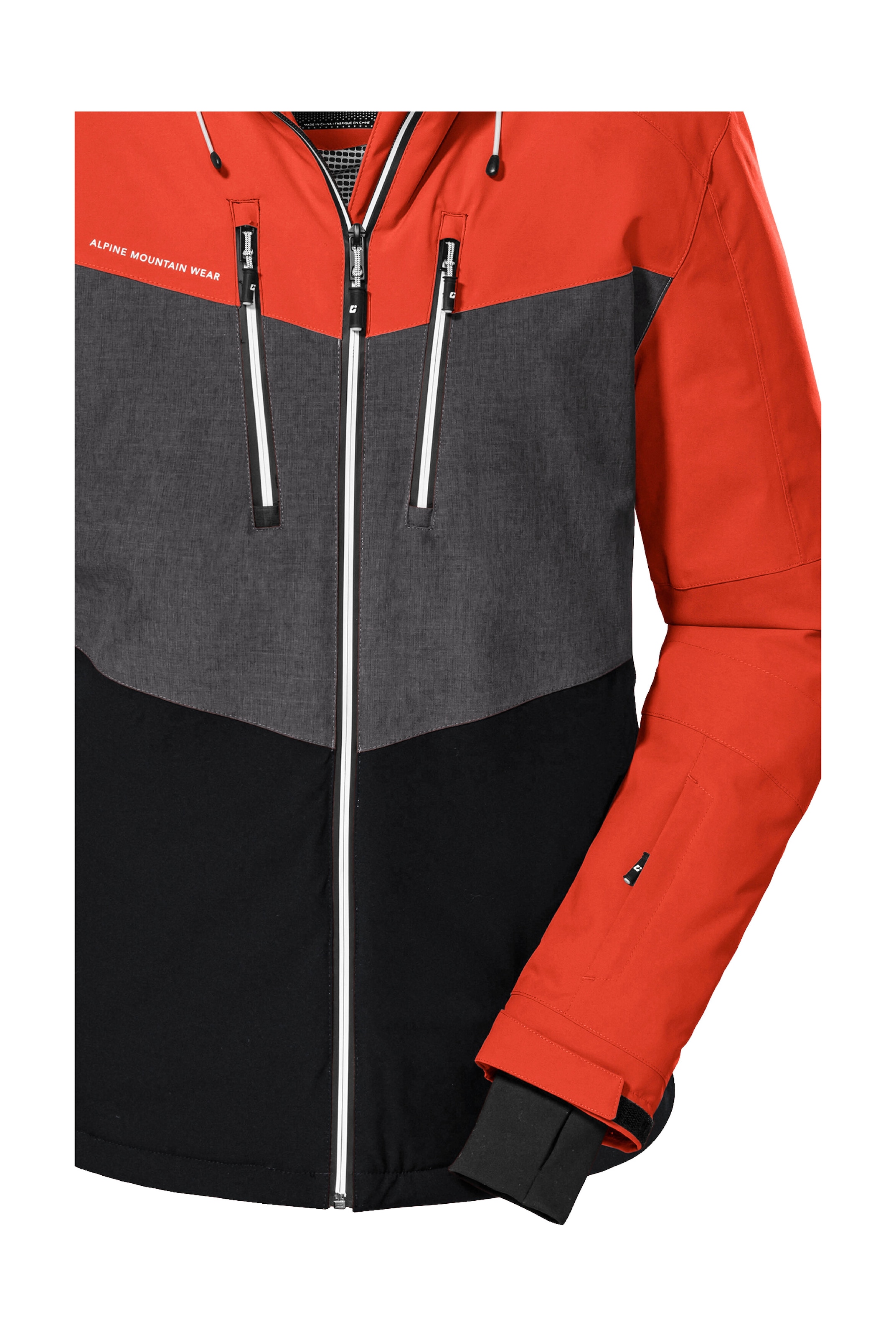 Killtec Skijacke »KSW 45 MN SKI JCKT«, Trendige, wasserdichte Skijacke mit abnehmbarer Kapuze und Schneefang