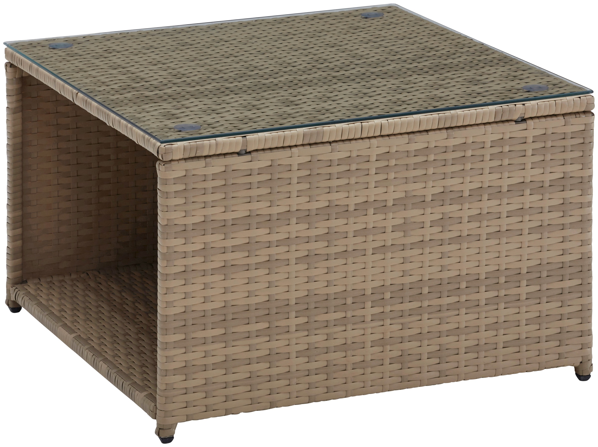 KONIFERA Gartenlounge-Set »Marseille«, (8 tlg.), Sofa, Tisch 57x57 cm, Hocker, Polyrattan