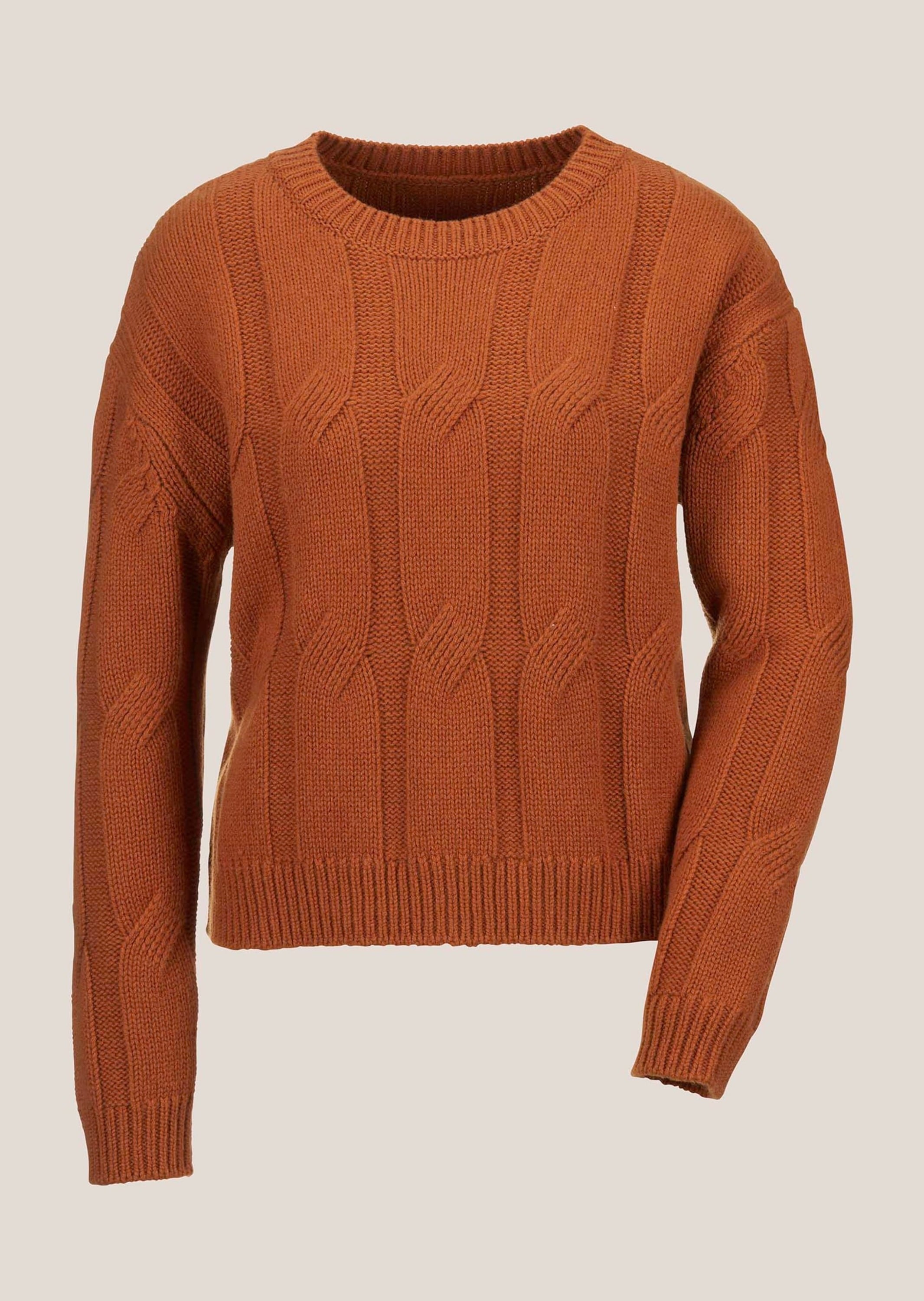 MADELEINE Longpullover "Pullover Kurzer Rollkragen-Pullover mit Zopfmuster" günstig online kaufen
